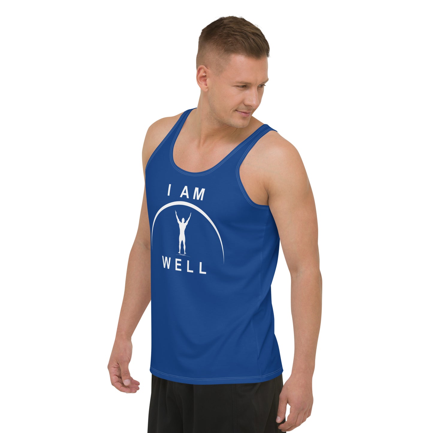 I AM WELL Men's Performance Tank Top - Grey w/ White Logo