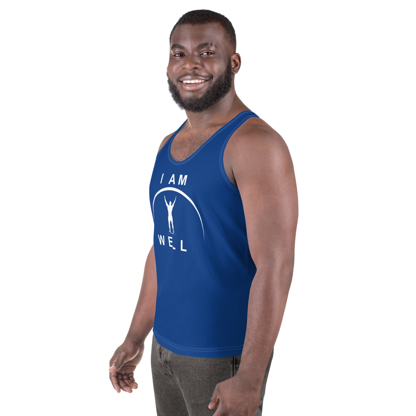 I AM WELL Men's Performance Tank Top - Grey w/ White Logo