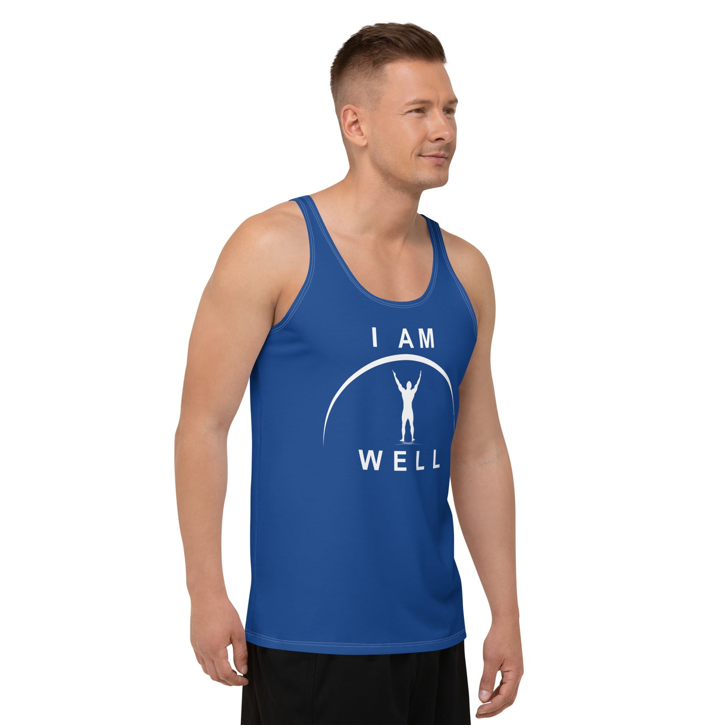 I AM WELL Men's Performance Tank Top - Grey w/ White Logo