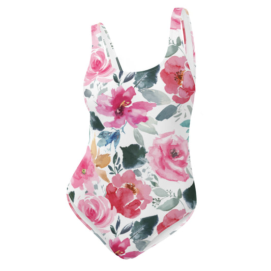 I AM WELL Women's One-Piece Swimsuit Floral