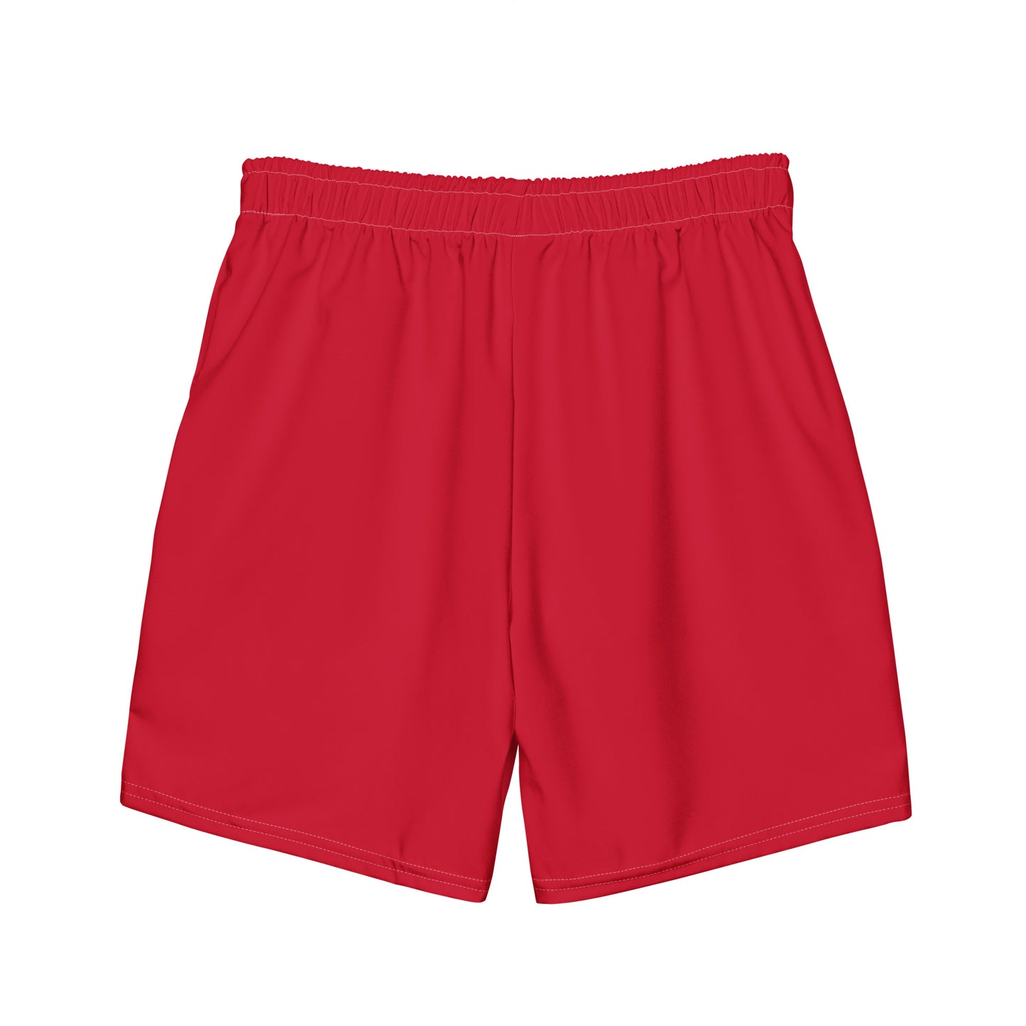 I AM WELL Men's Swim Trunks - Red w/ White Logo