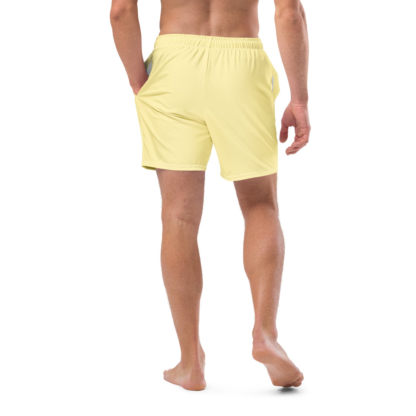 I AM WELL Men's Swim Trunks - Yellow w/ White Logo