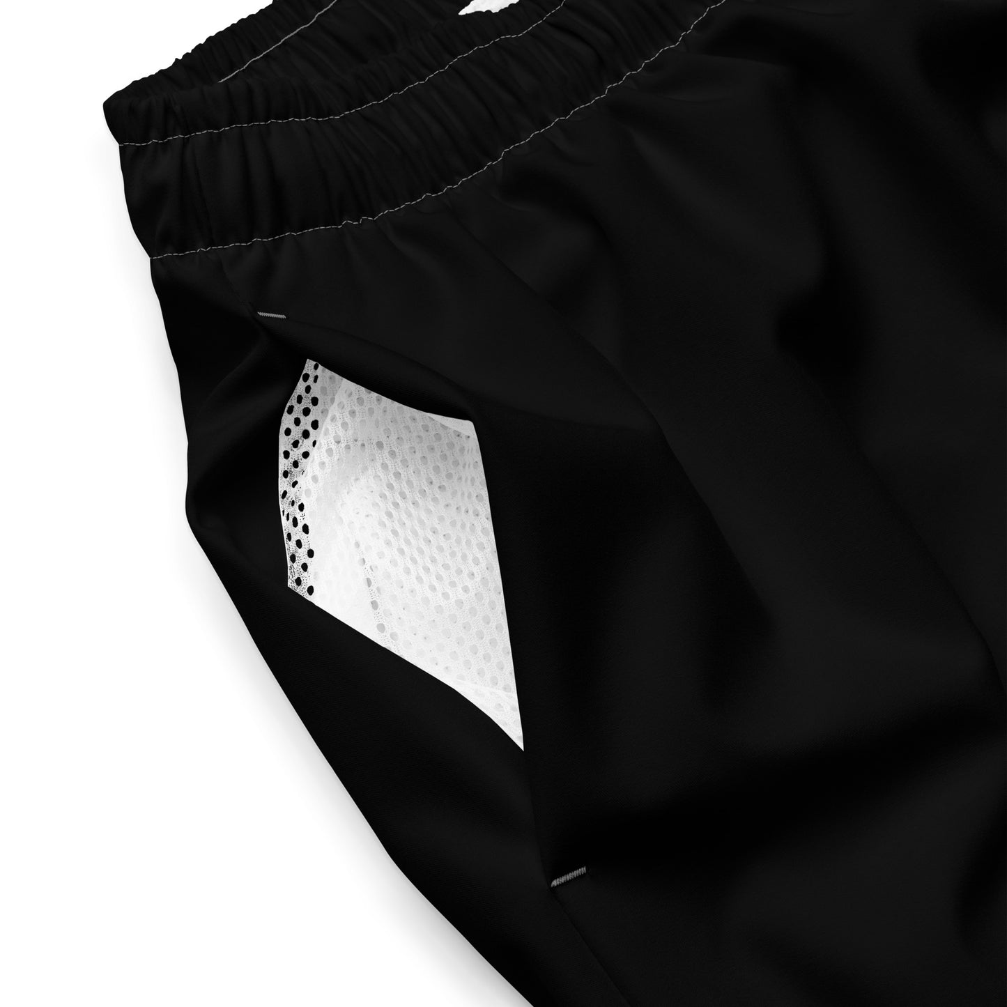 I AM WELL Men's Swim Trunks - Black w/ White Logo