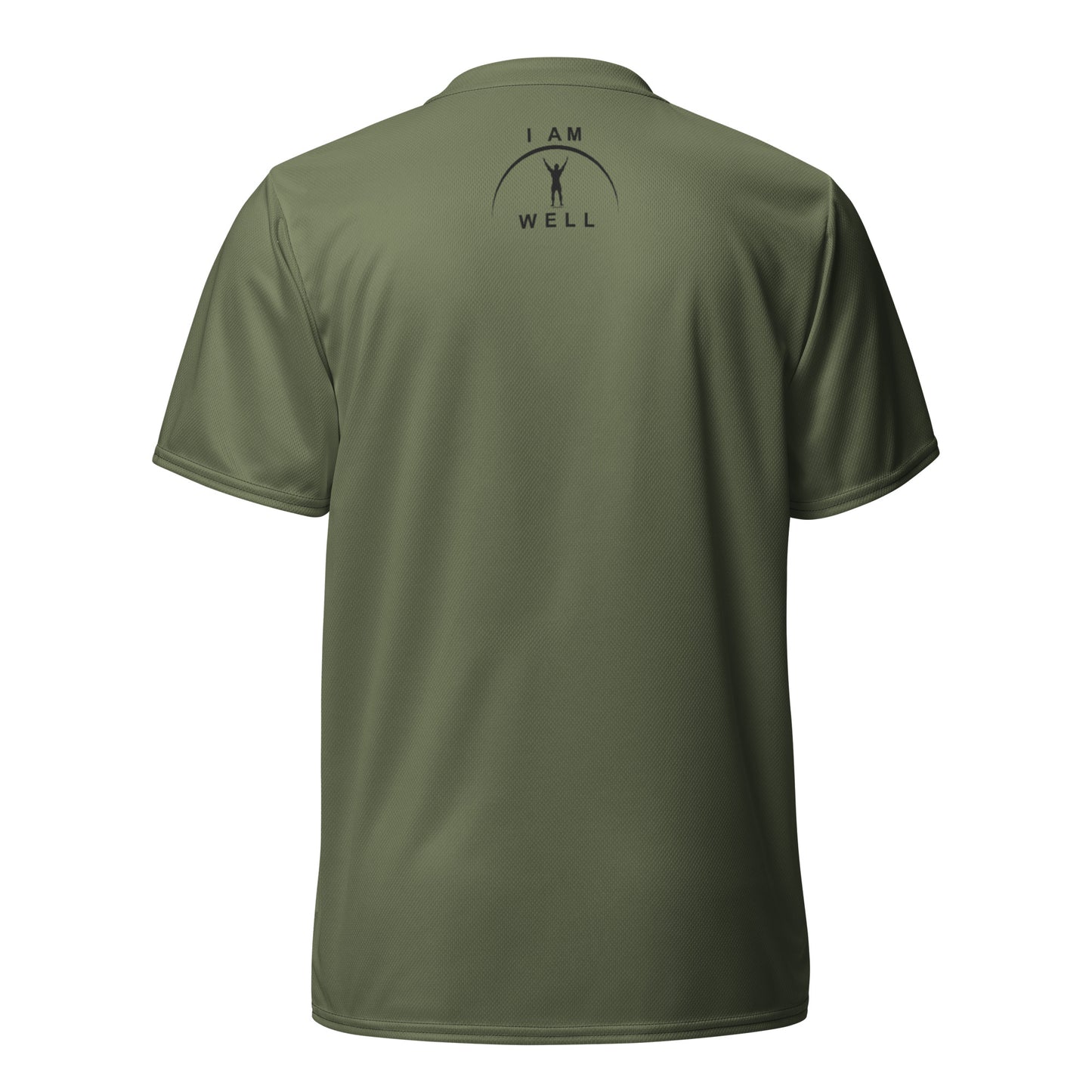 I AM WELL Men's Sports Jersey - OD Green w/ Black Logo