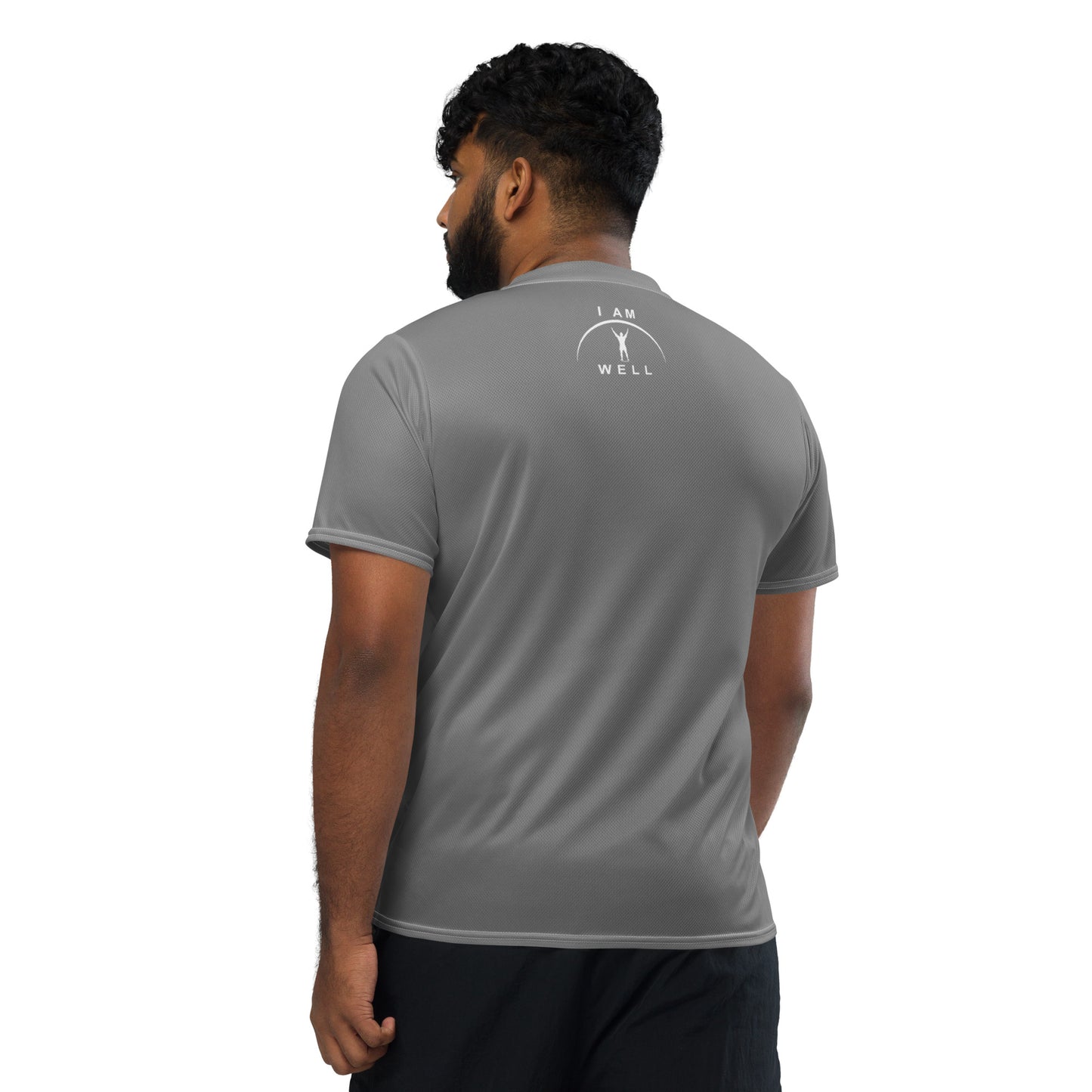 I AM WELL Men's Sports Jersey - Grey w/ White Logo