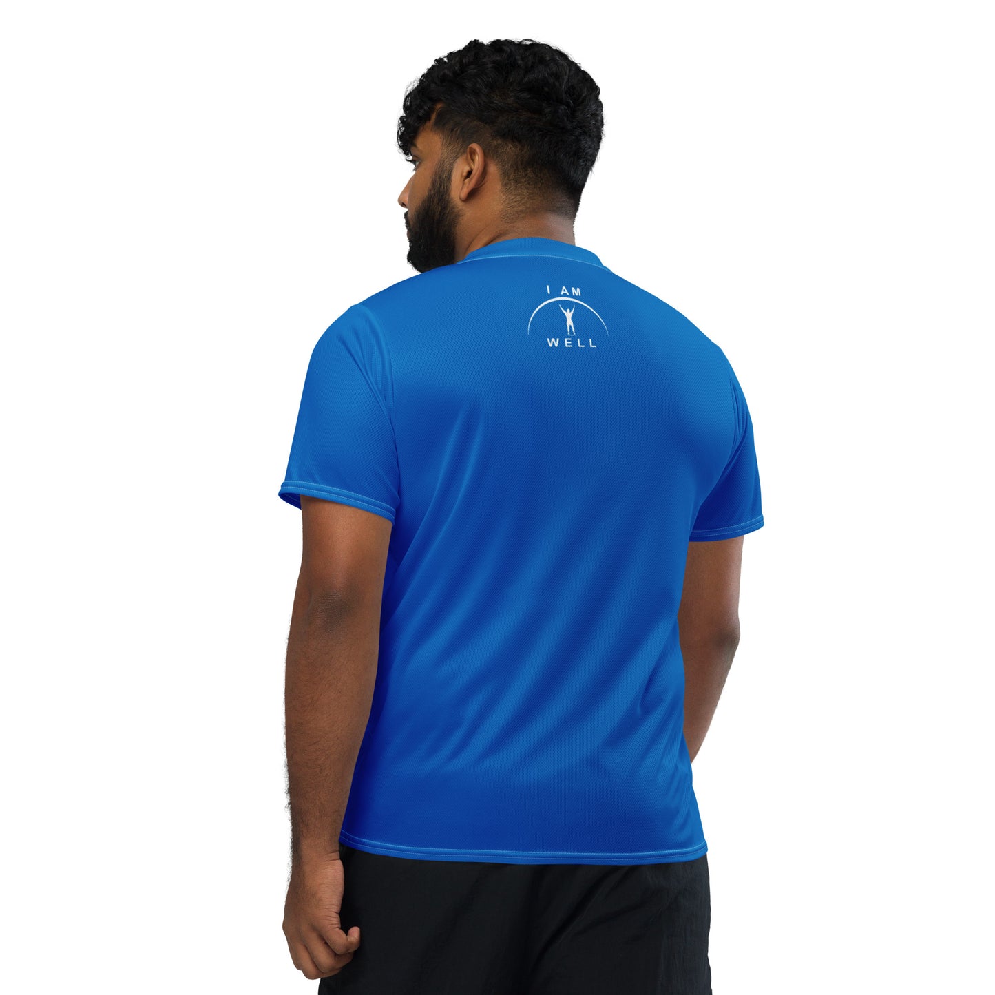 I AM WELL Men's Sports Jersey - Blue w/ White Logo