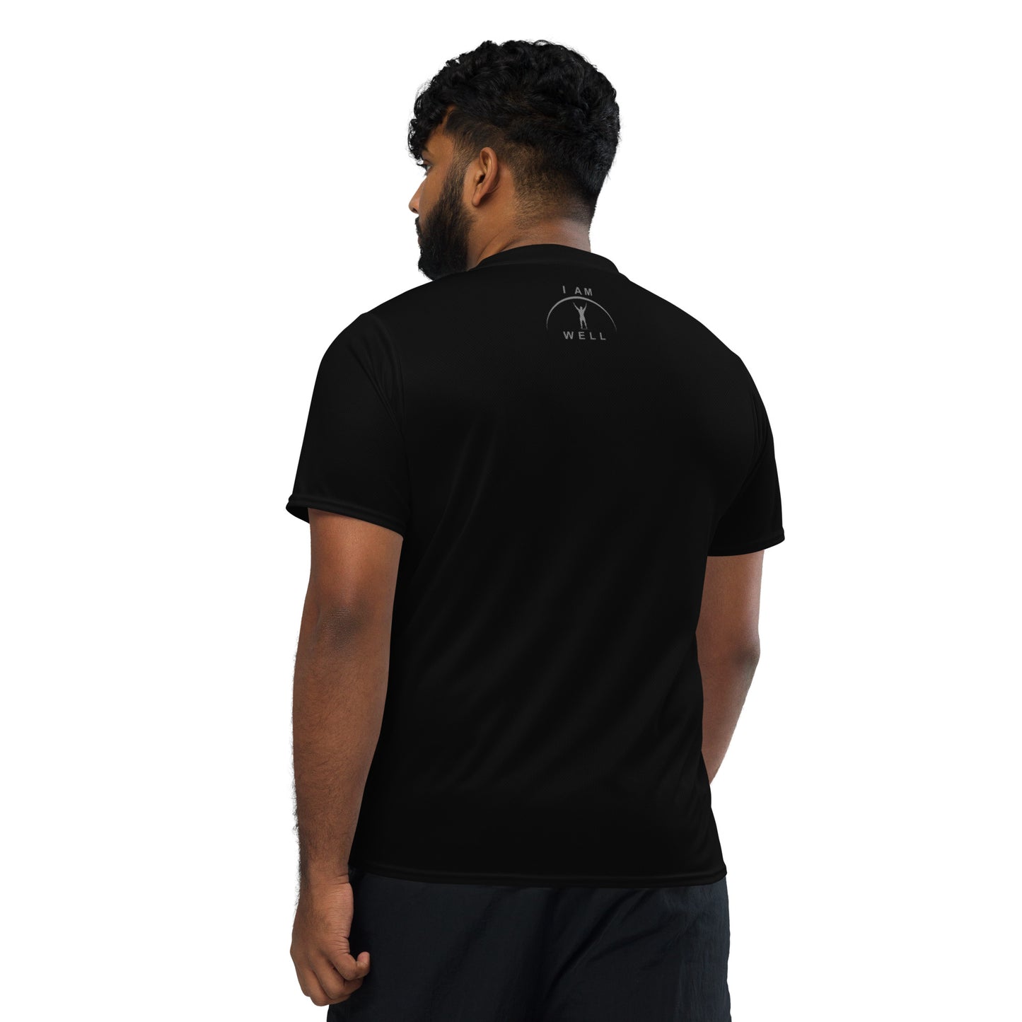 I AM WELL Men's Sports Jersey - Black w/ Grey Logo