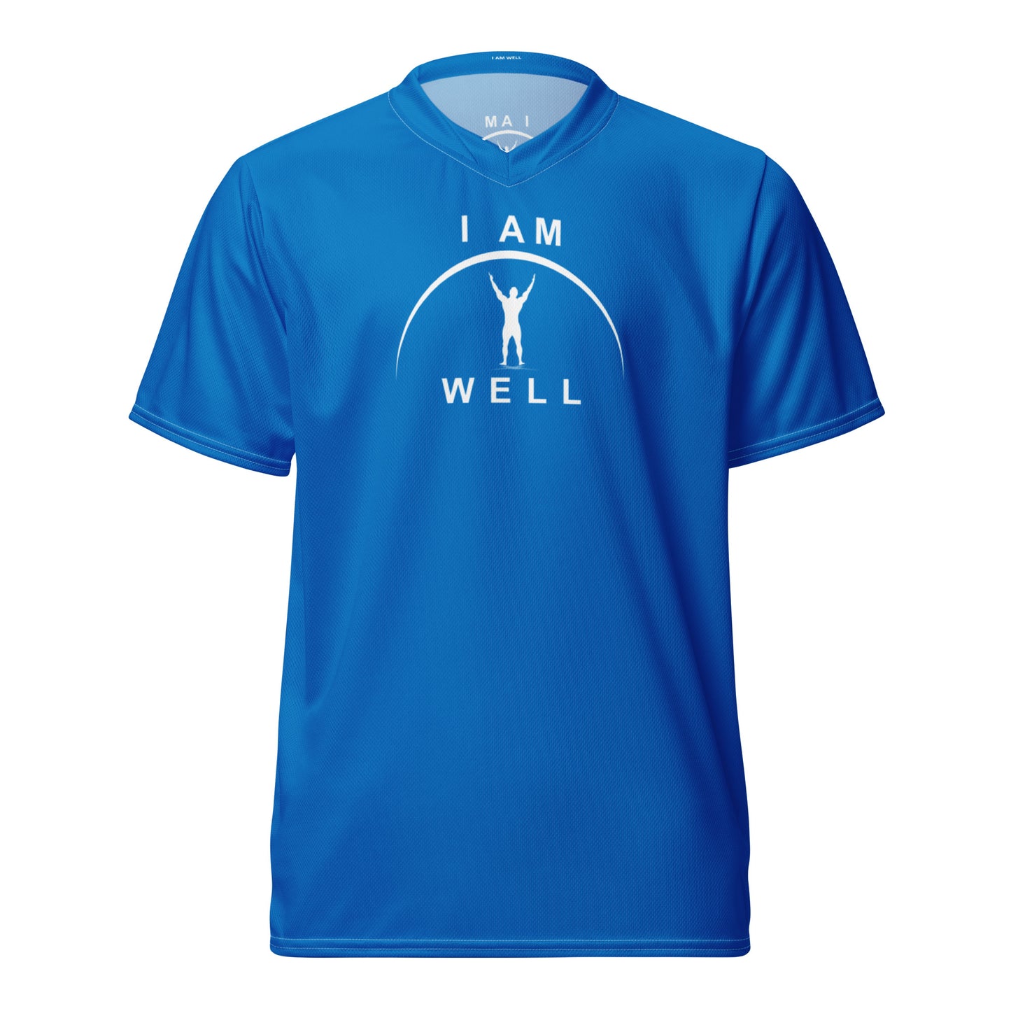 I AM WELL Men's Sports Jersey - Blue w/ White Logo