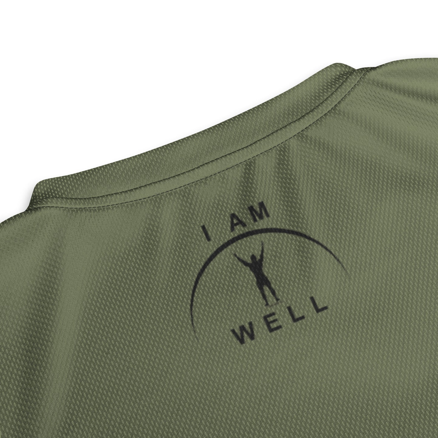 I AM WELL Men's Sports Jersey - OD Green w/ Black Logo