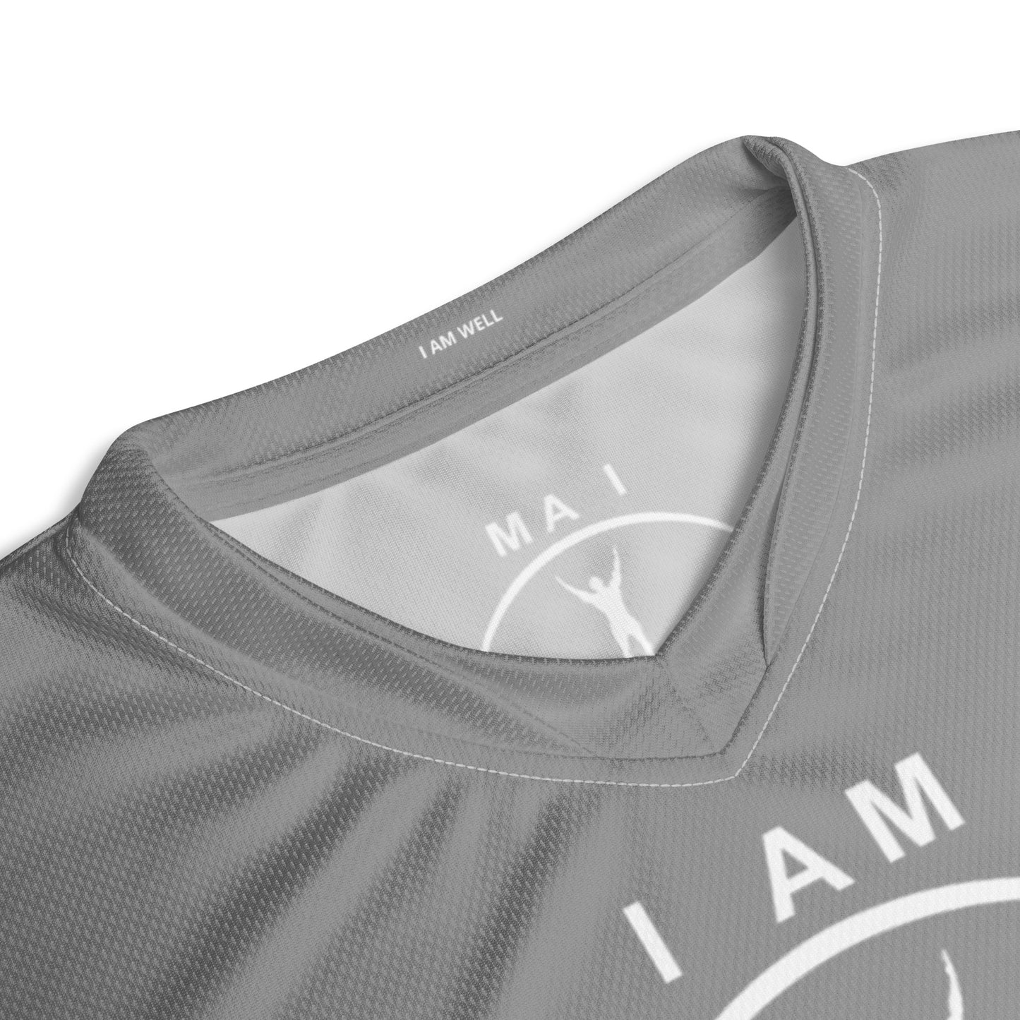 I AM WELL Men's Sports Jersey - Grey w/ White Logo