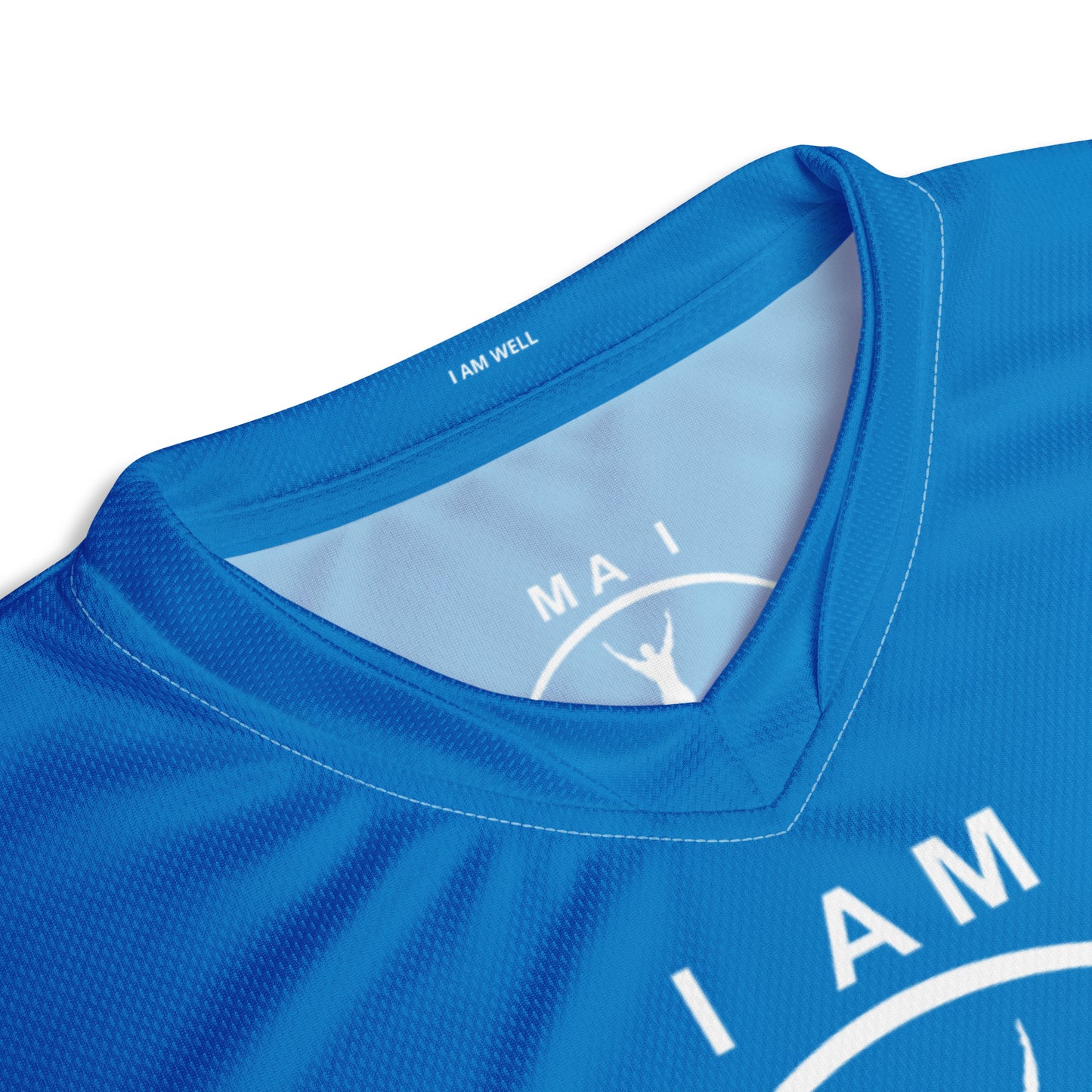 I AM WELL Men's Sports Jersey - Blue w/ White Logo