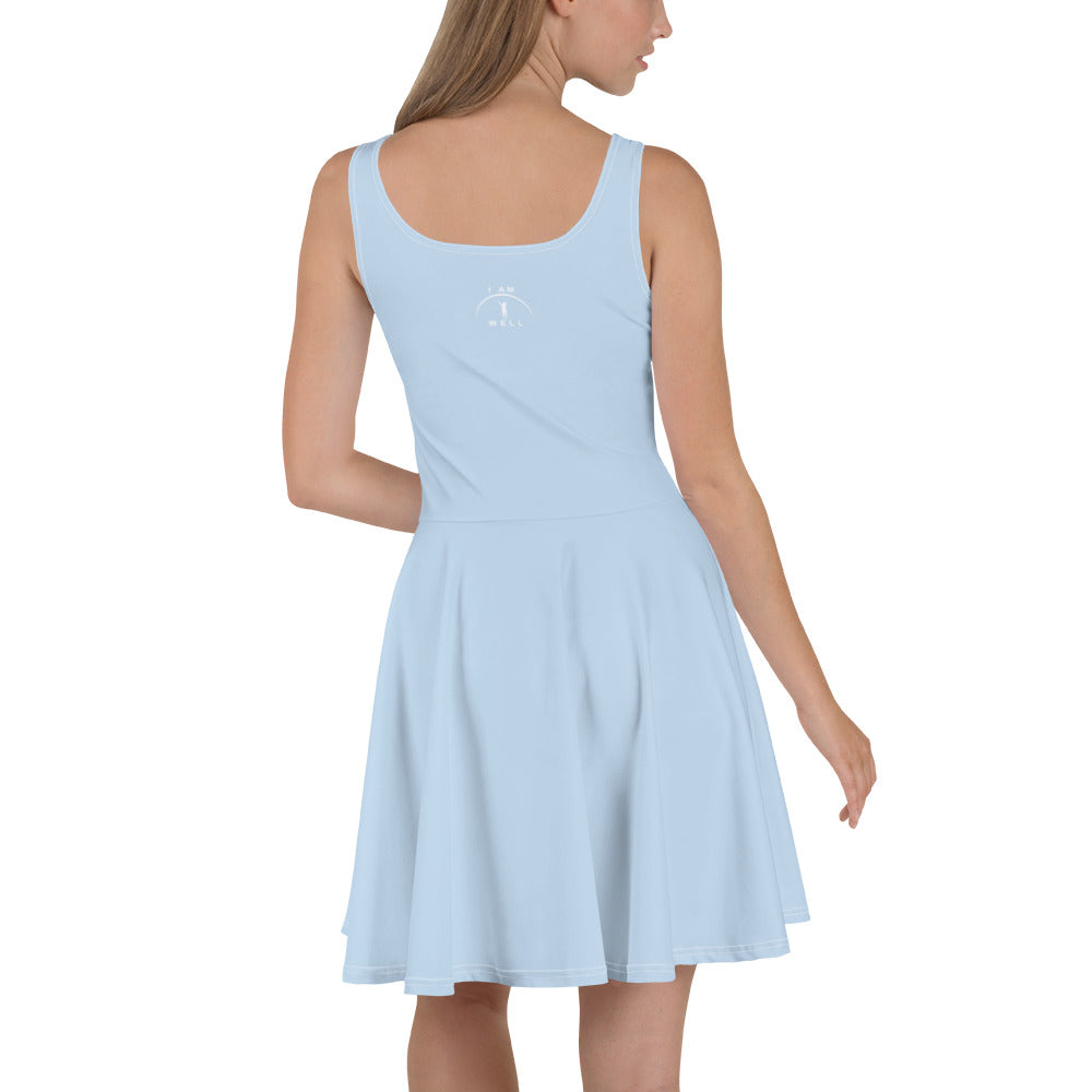 I AM WELL Women's Blue Casual Dress w/ White Logo