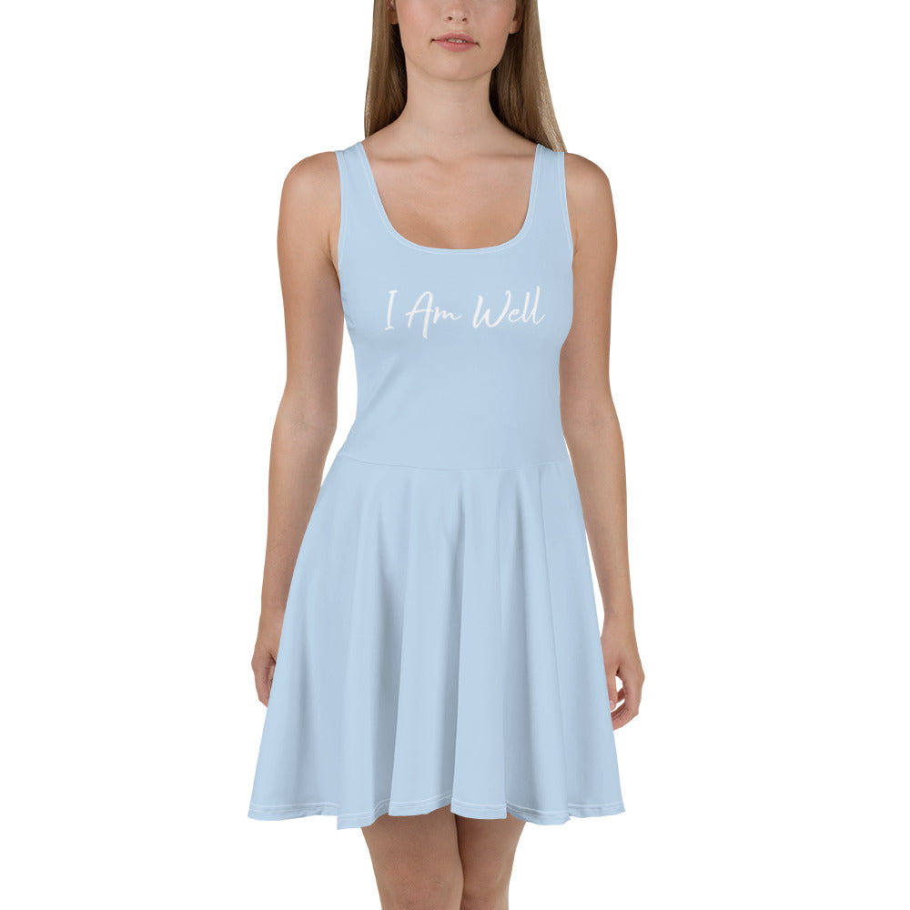 I AM WELL Women's Blue Casual Dress w/ White Logo