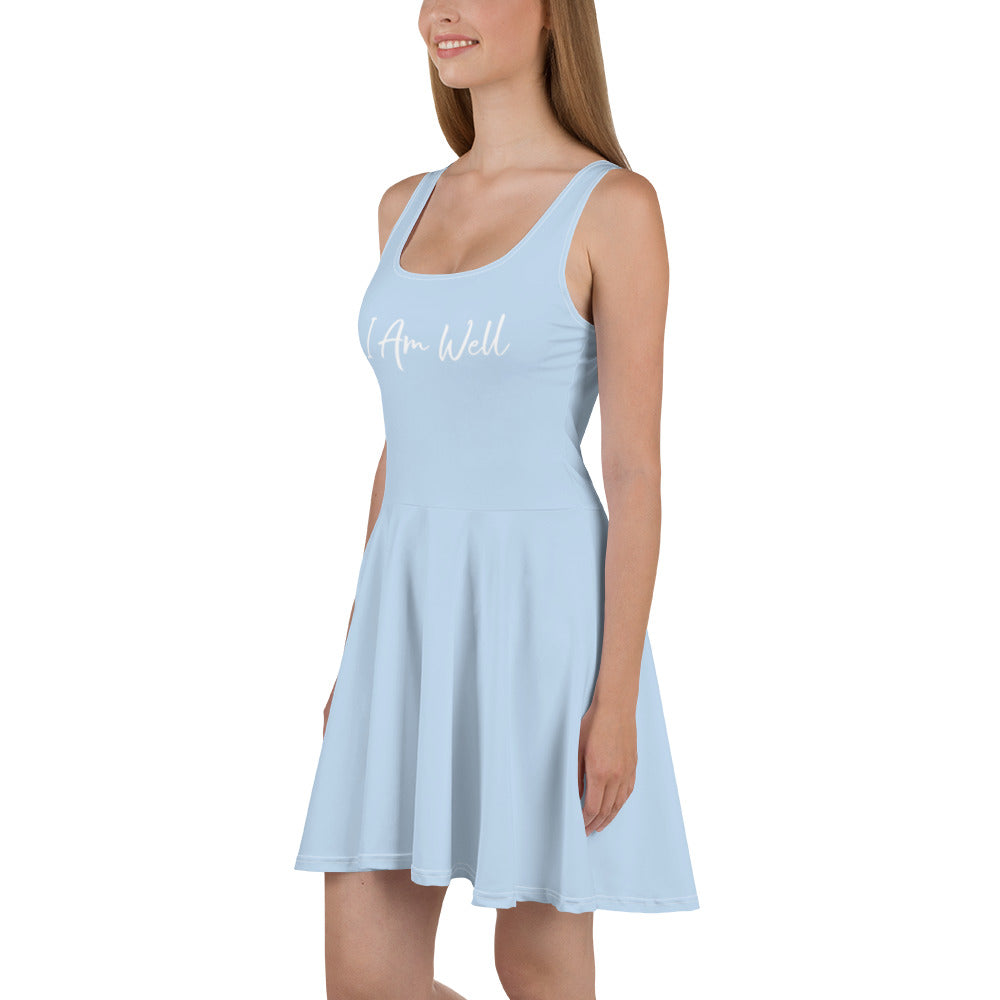 I AM WELL Women's Blue Casual Dress w/ White Logo