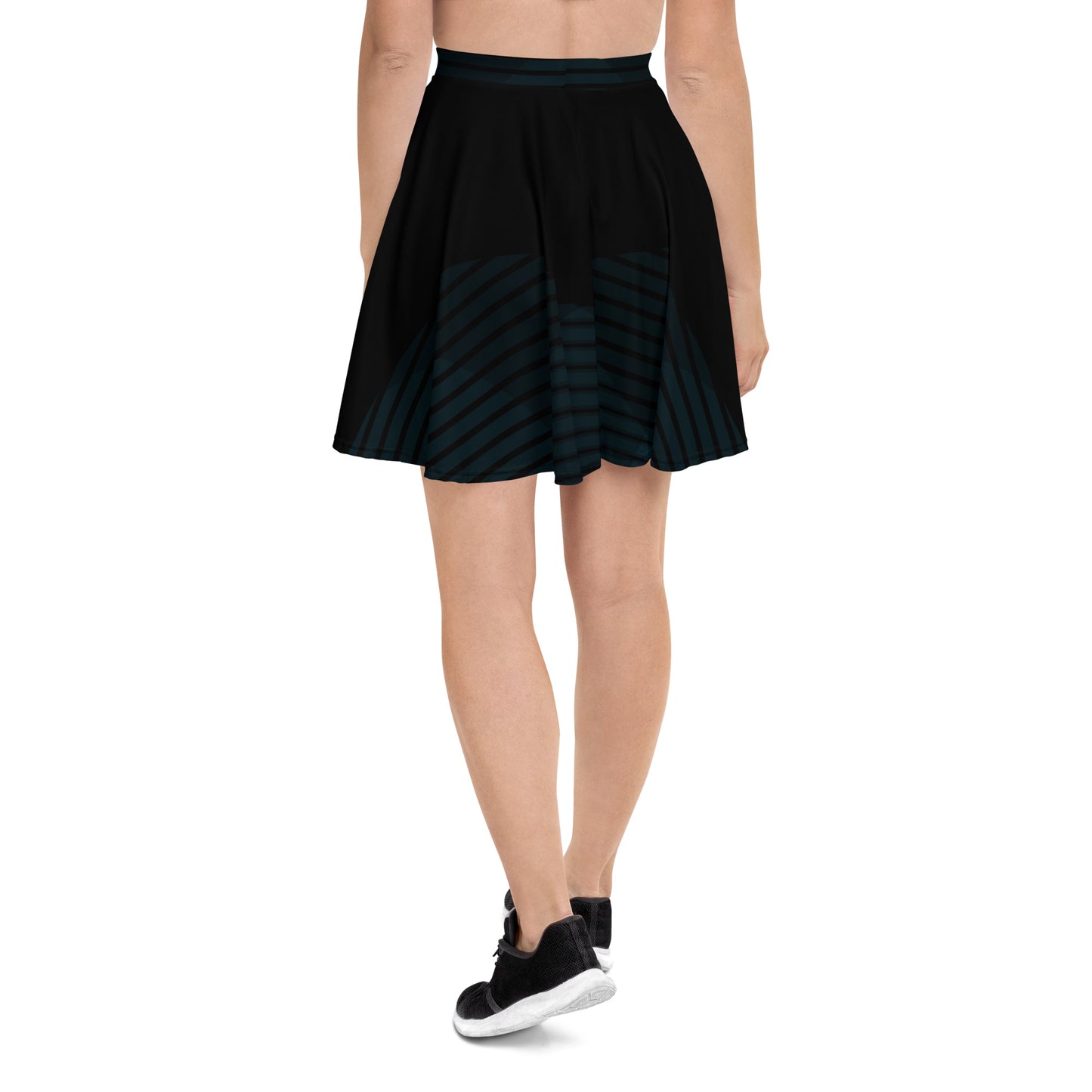 I AM WELL Women's Skirt Black Pattern