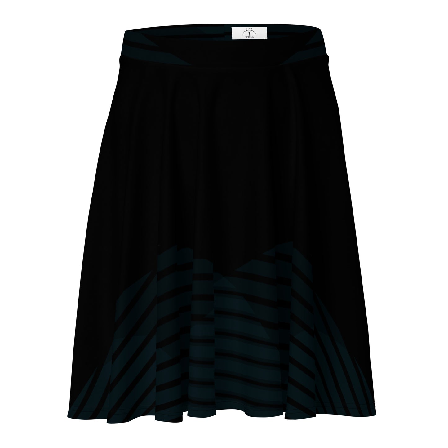 I AM WELL Women's Skirt Black Pattern