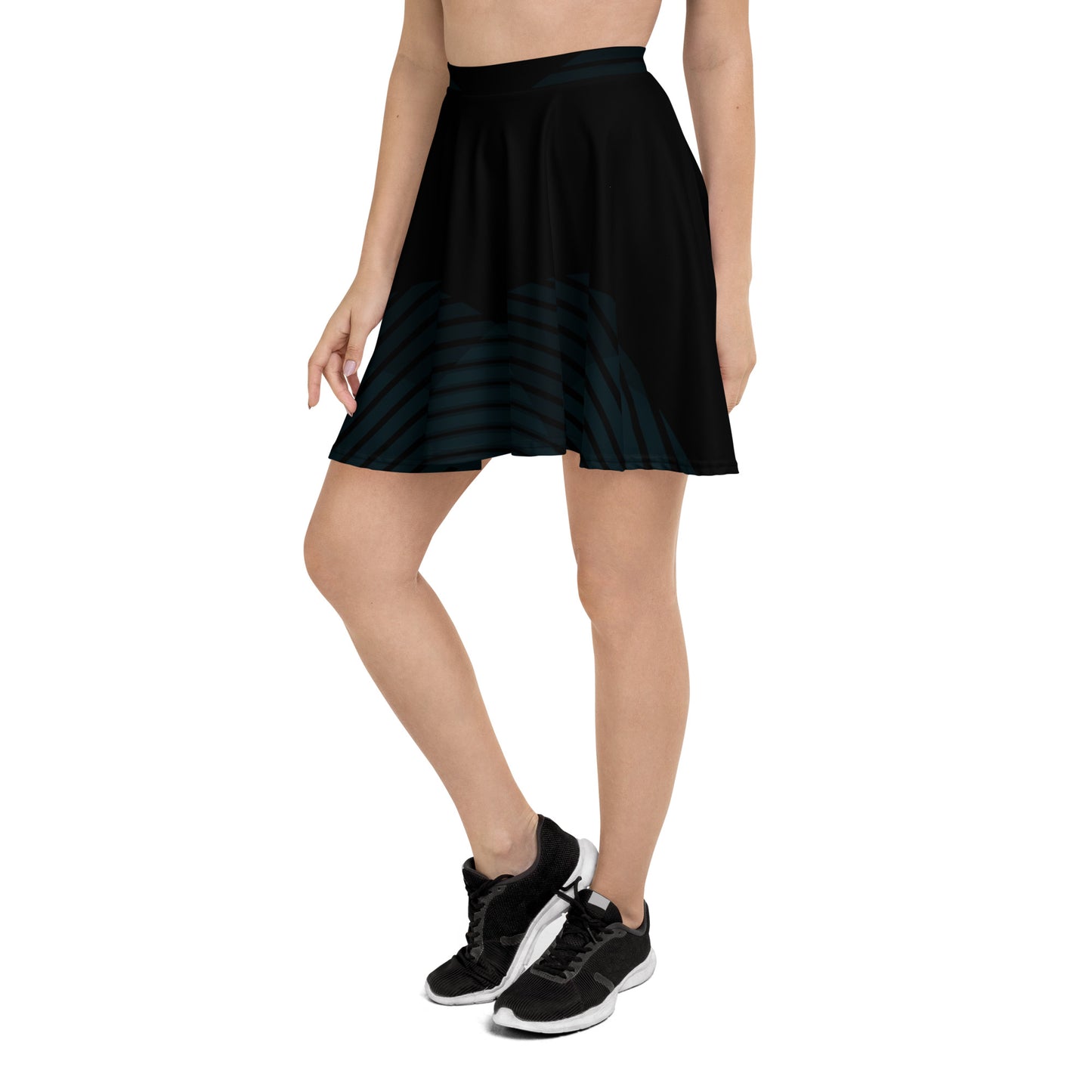 I AM WELL Women's Skirt Black Pattern