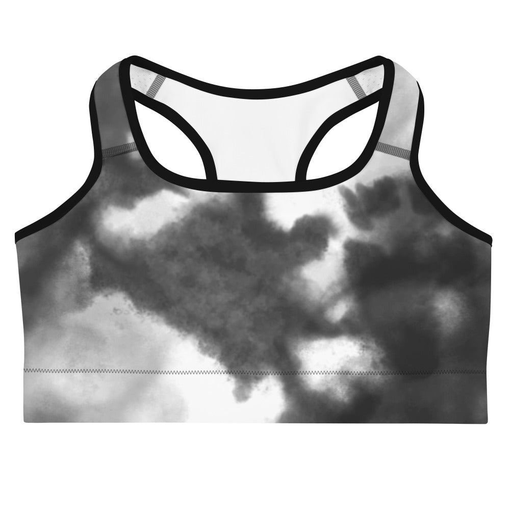 I AM WELL Women's Sports Bra Smoke w/ White Logo