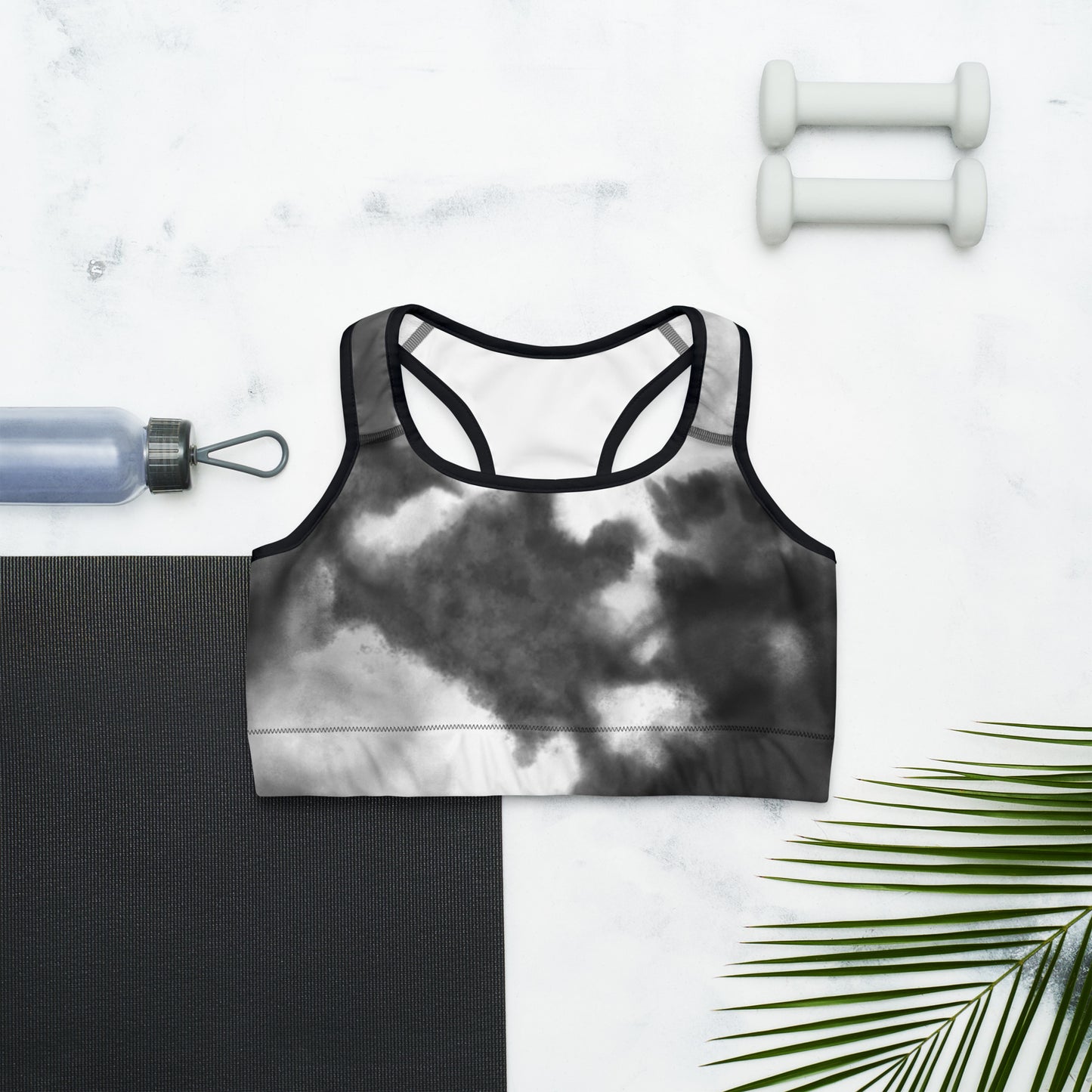 I AM WELL Women's Sports Bra Smoke w/ White Logo