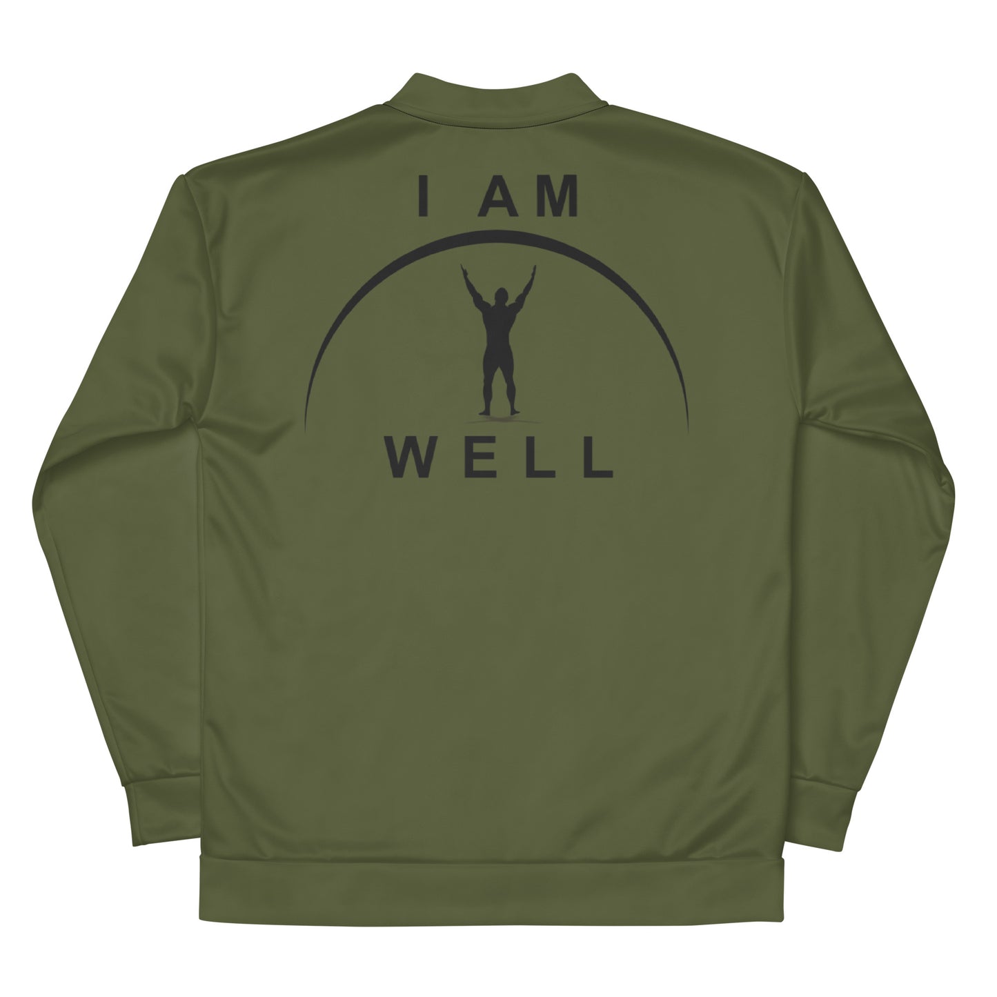 I AM WELL Men's Bomber Jacket - OD Green w/ Black Logo