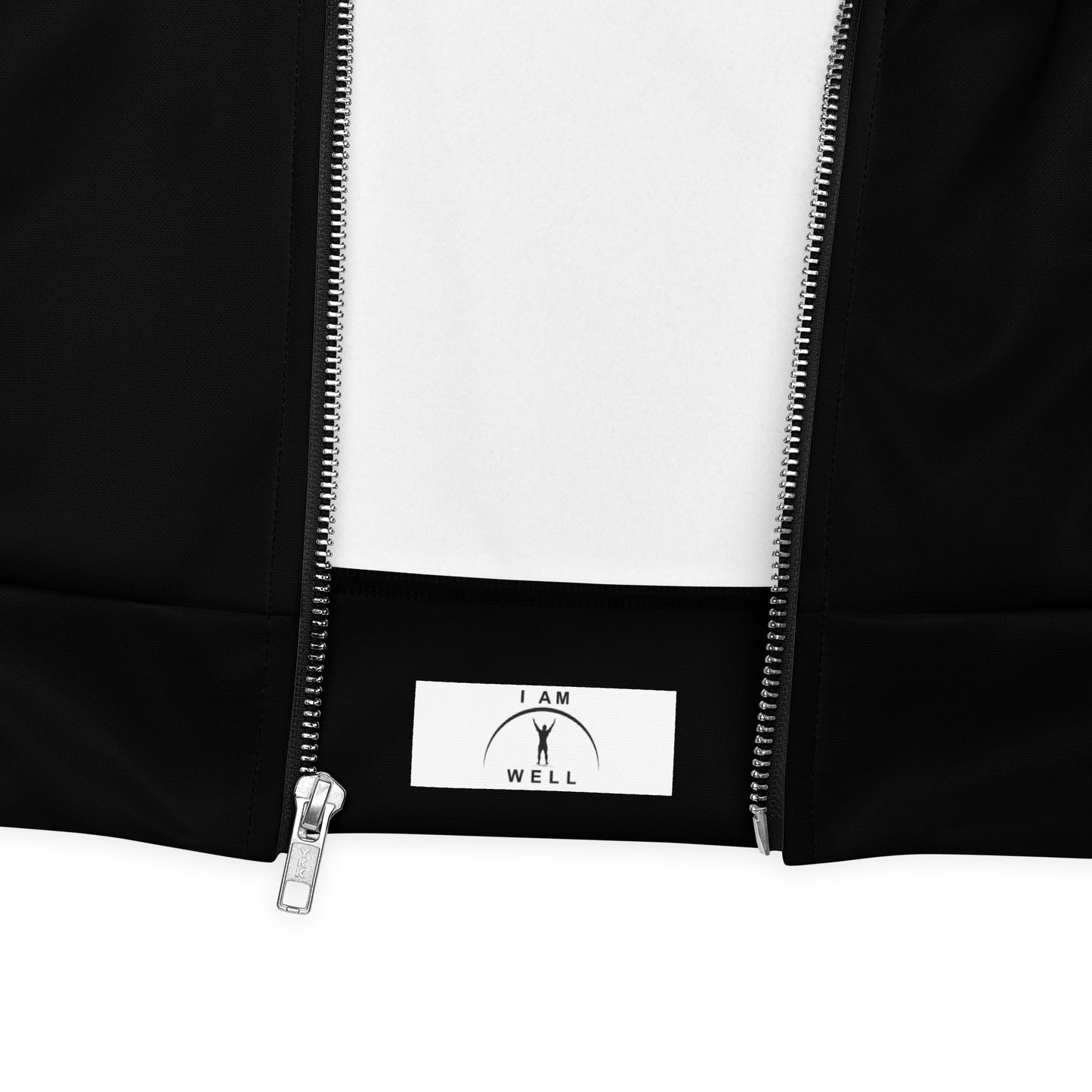 I AM WELL Men's Bomber Jacket - Black w/ White Logo (no back logo)