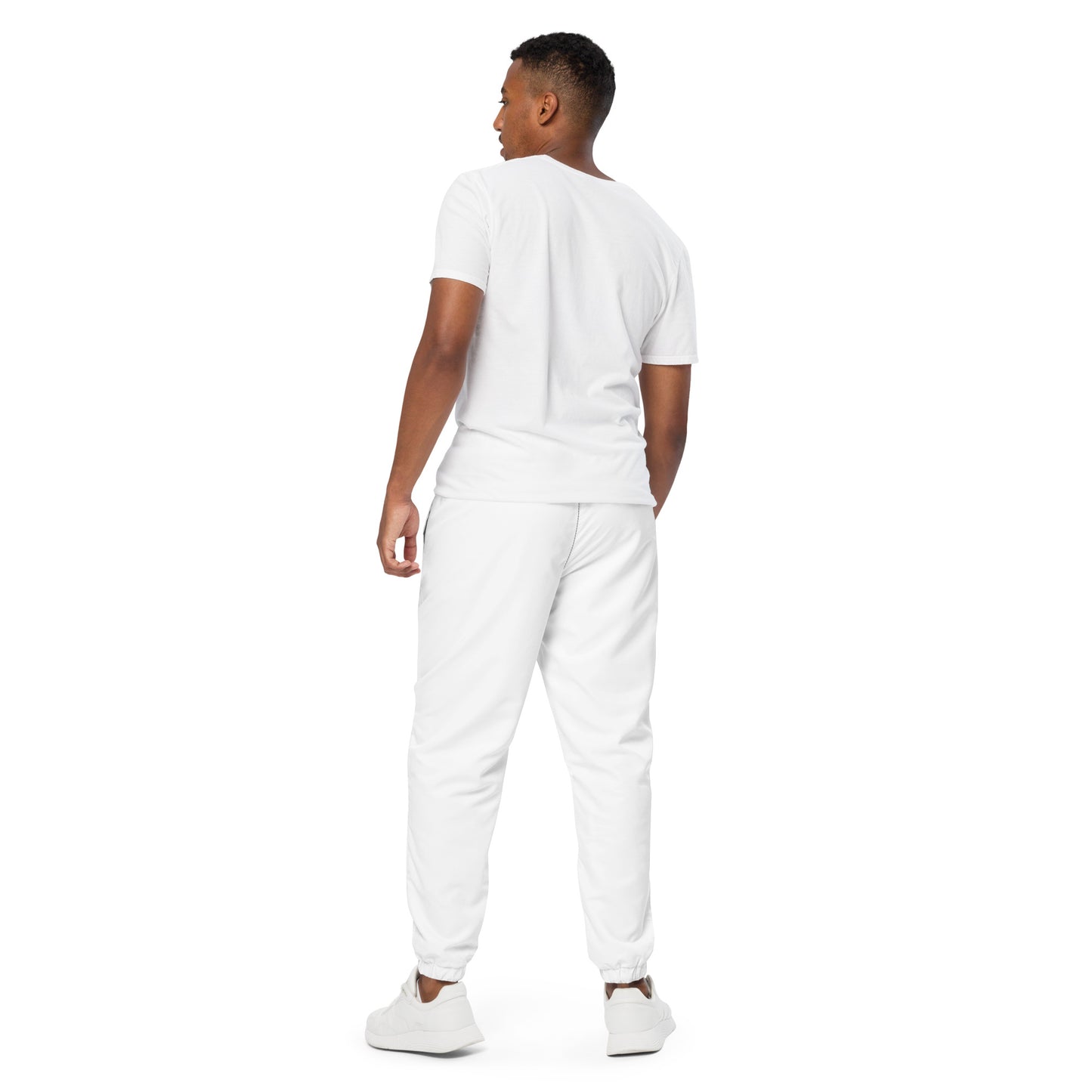 I AM WELL Men's Track Pants - White w/ Black Logo