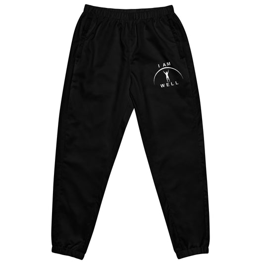 I AM WELL Men's Track Pants - Black w/ White Logo