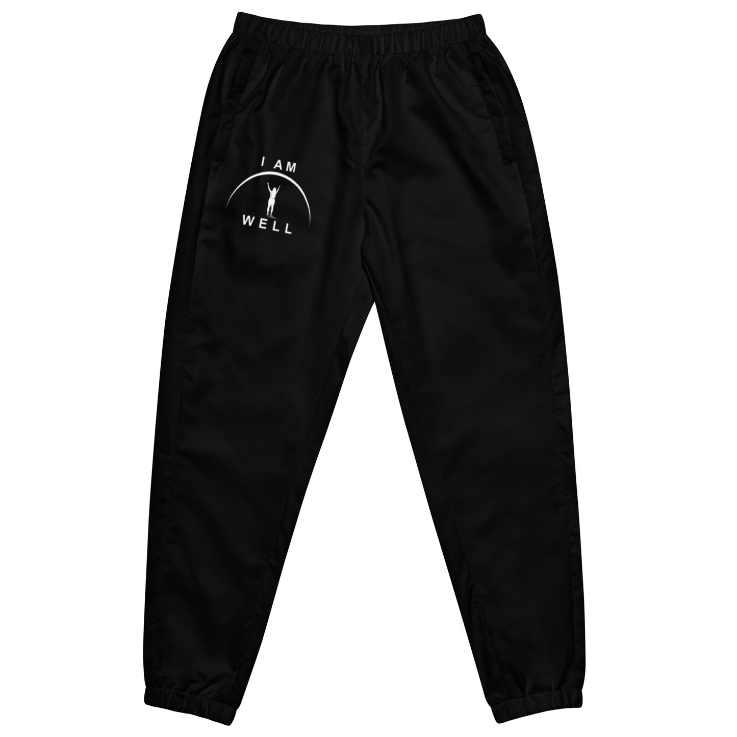 I AM WELL Women's Track Pants  Black w/ White Logo