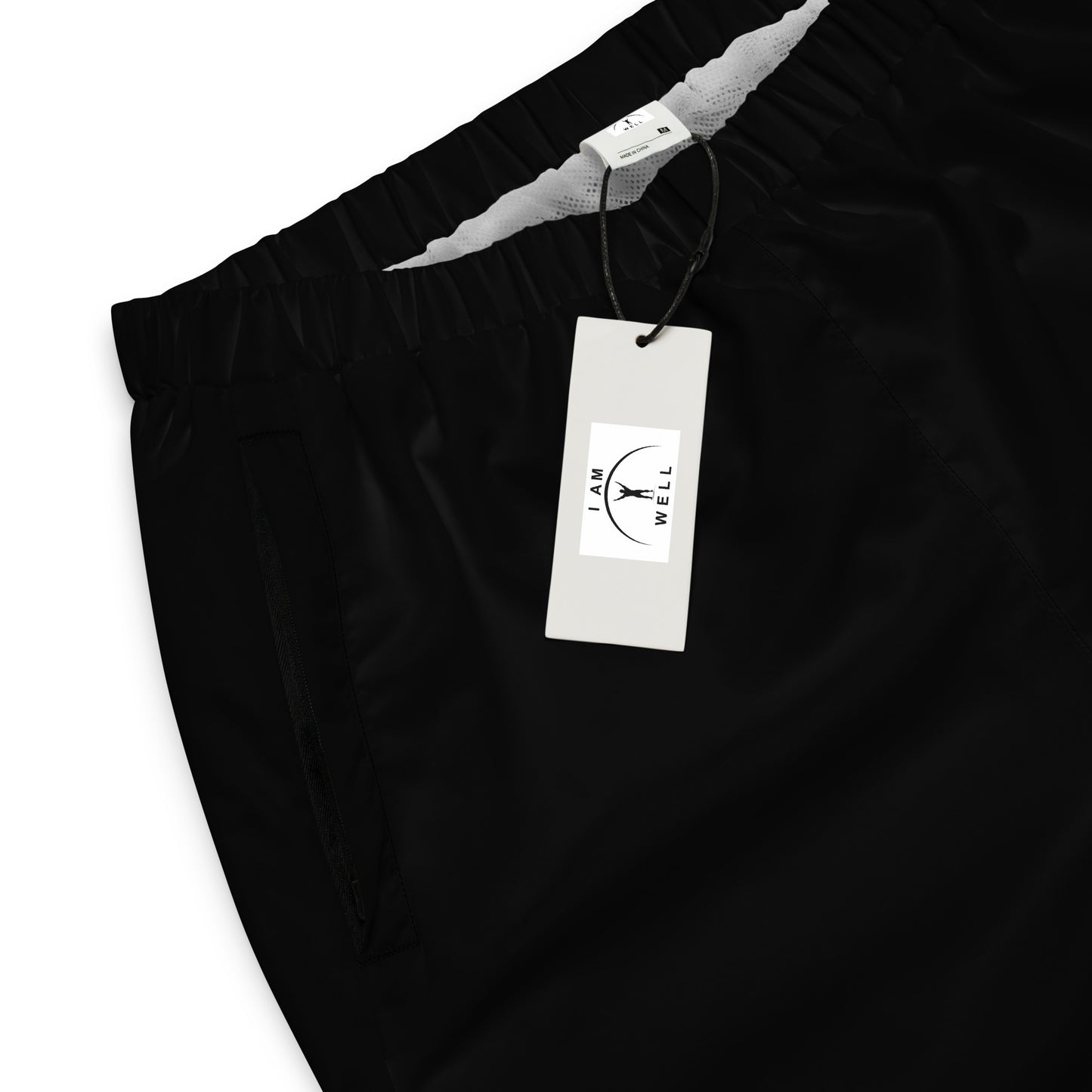 I AM WELL Men's Track Pants - Black w/ White Logo