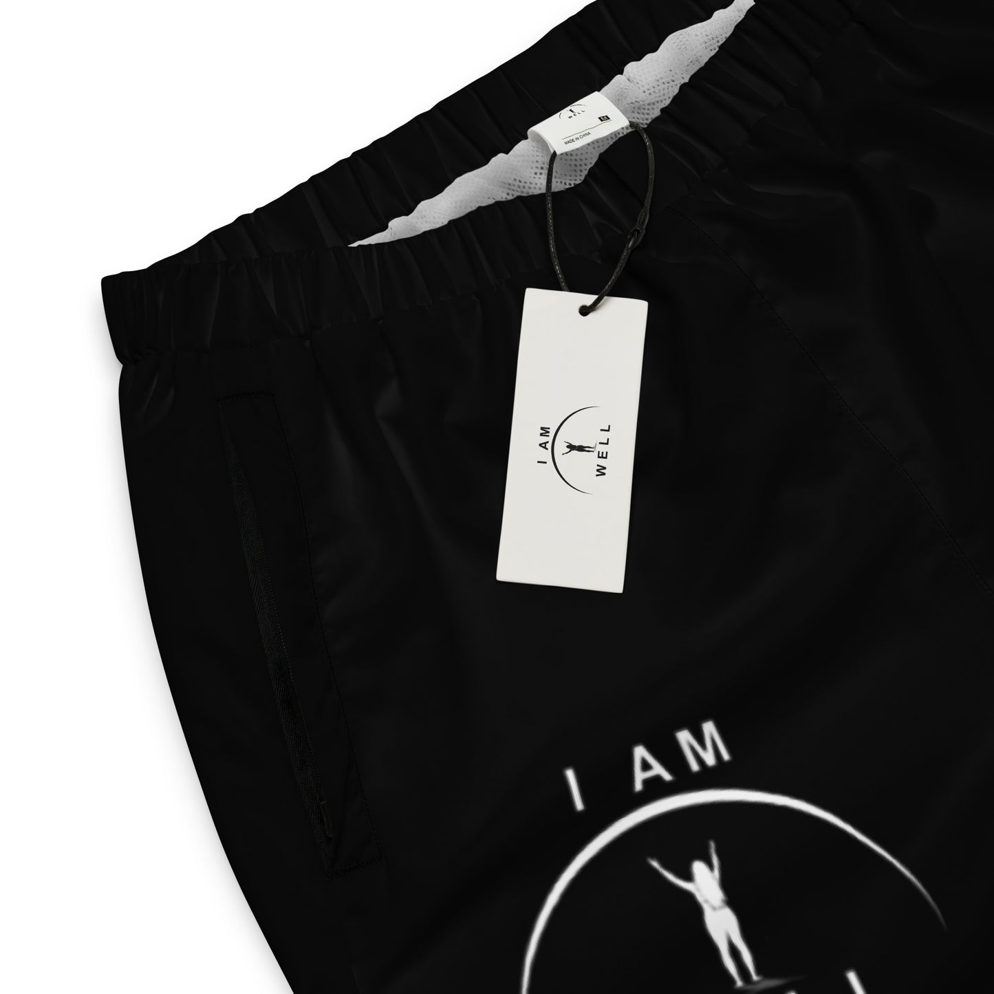 I AM WELL Women's Track Pants  Black w/ White Logo