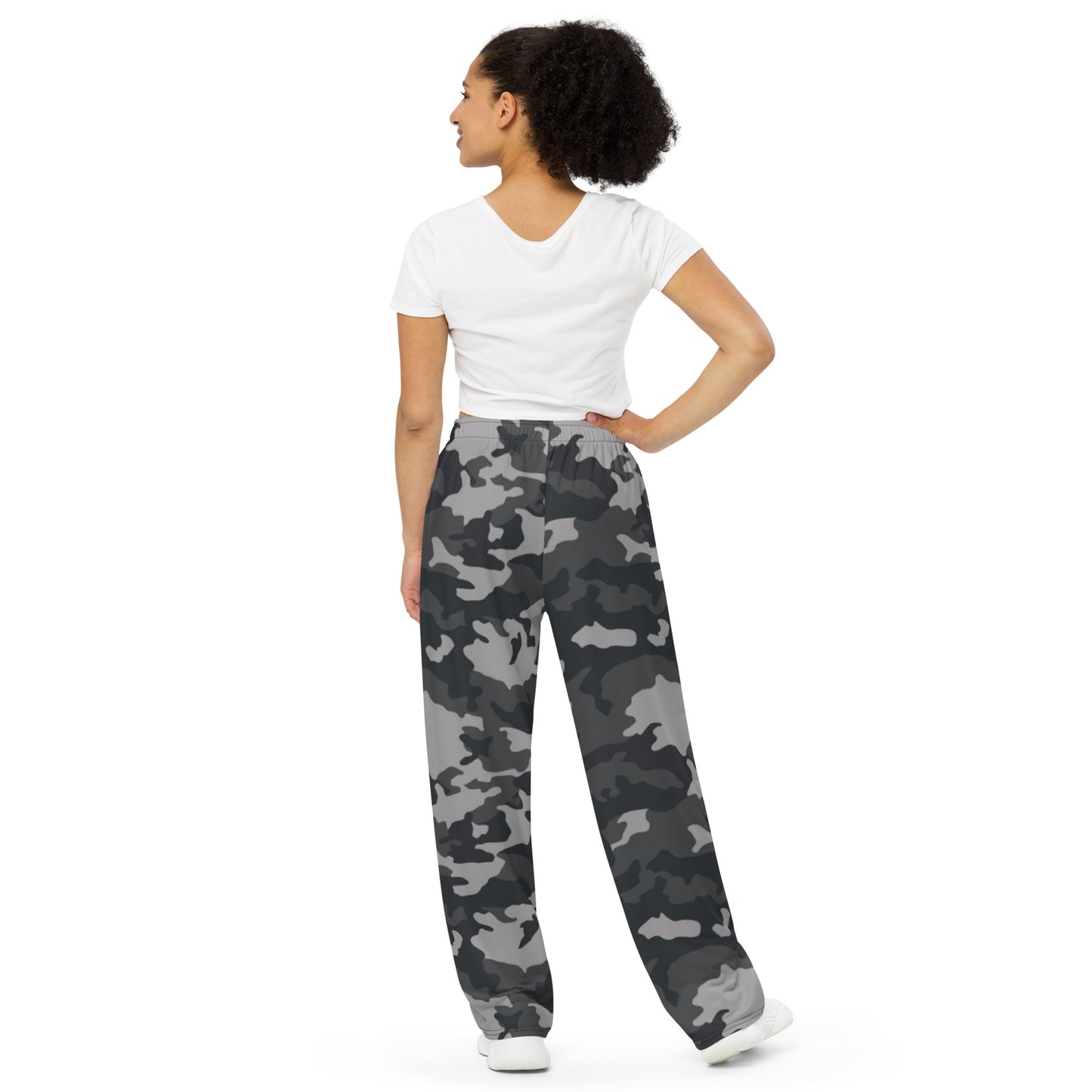 I AM WELL Women's Wide-leg Pants Urban Camo w/ Black Logo