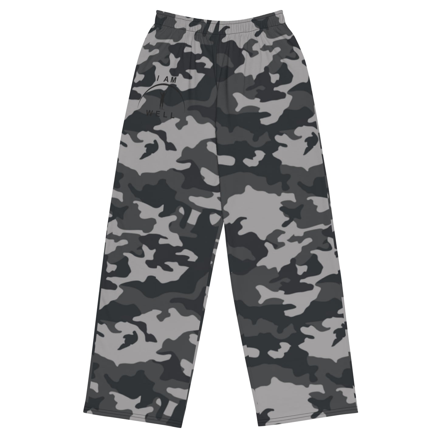 I AM WELL Women's Wide-leg Pants Urban Camo w/ Black Logo