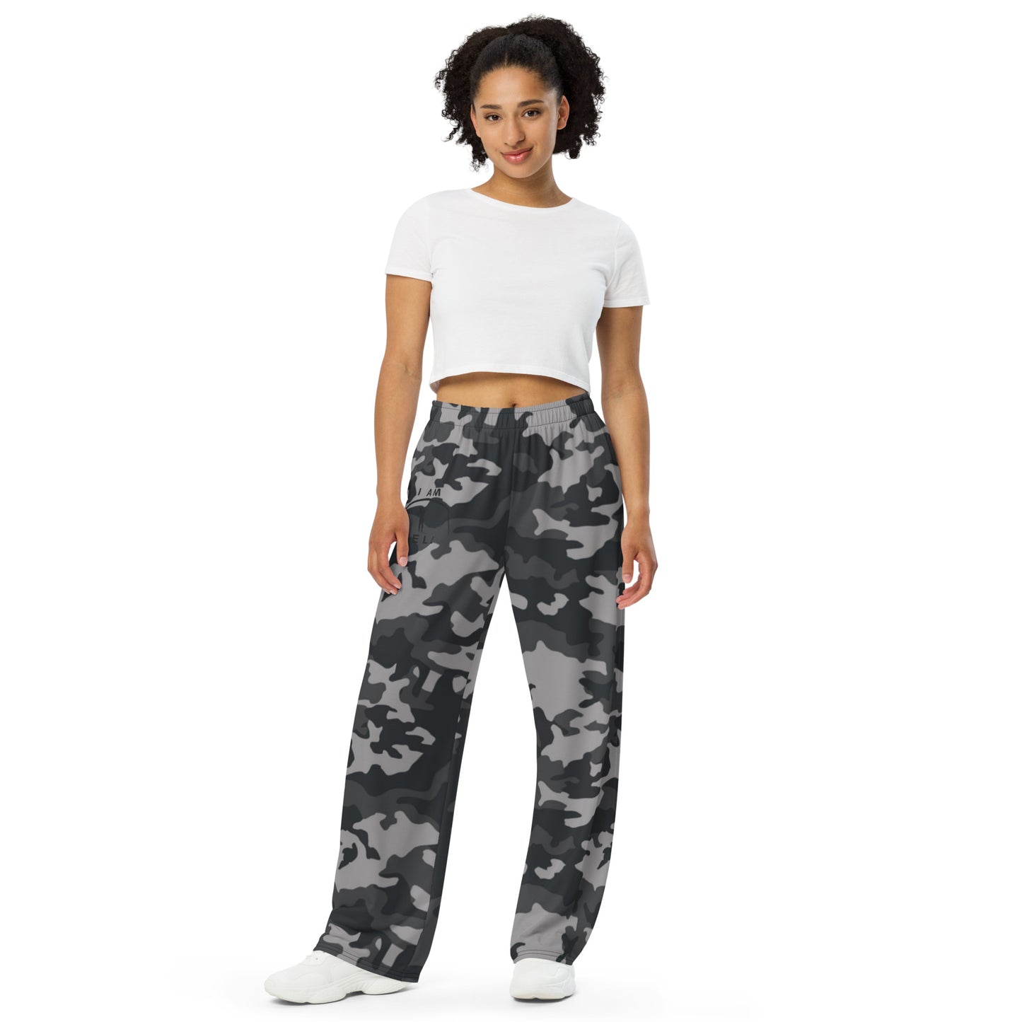 I AM WELL Women's Wide-leg Pants Urban Camo w/ Black Logo