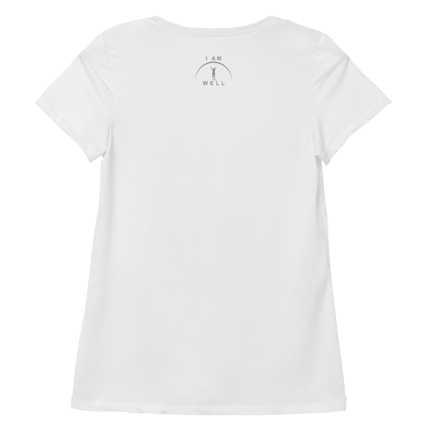 I AM WELL  Women's Athletic T-shirt w/ Grey Logo