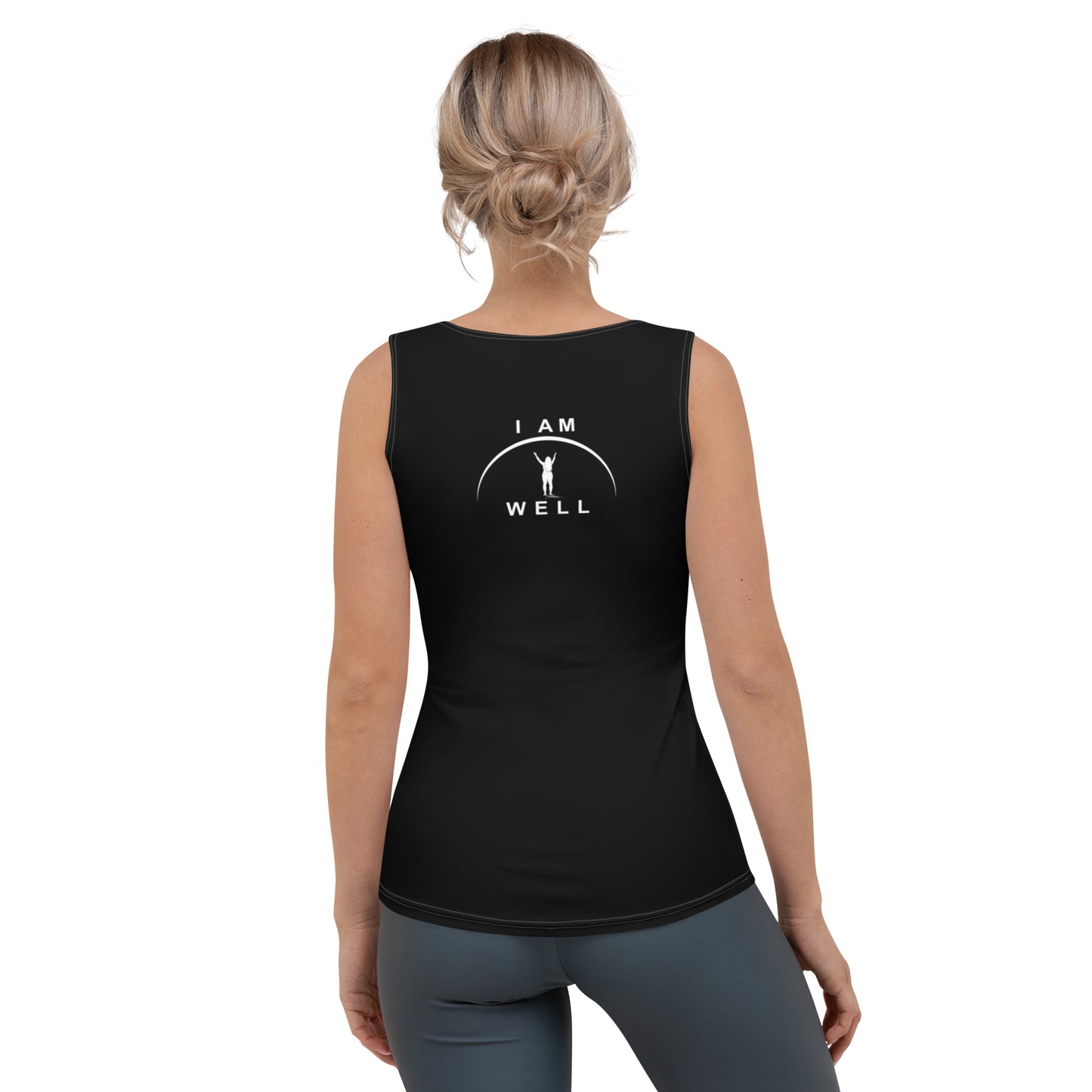 I AM WELL Women's Black Tank Top w/ White Logo