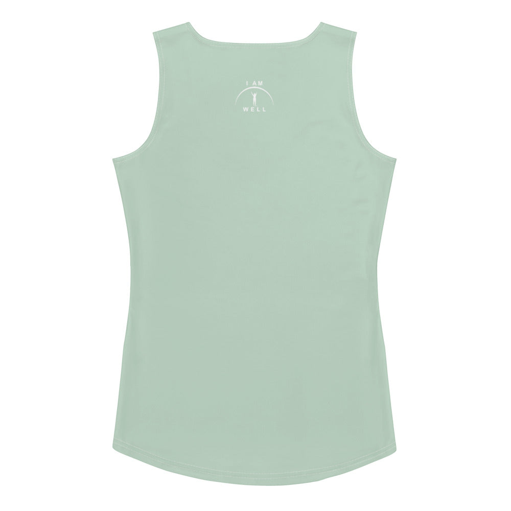 I AM WELL Women's Green Tank Top w/ White Logo