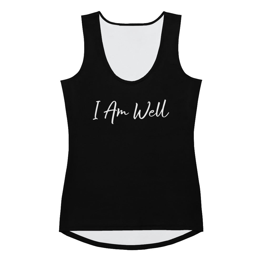 I AM WELL Women's Black Tank Top w/ White Logo