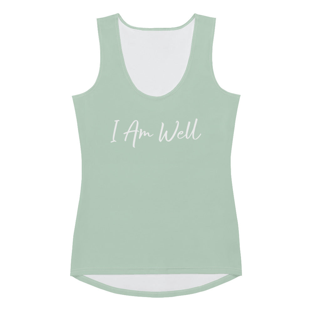 I AM WELL Women's Green Tank Top w/ White Logo