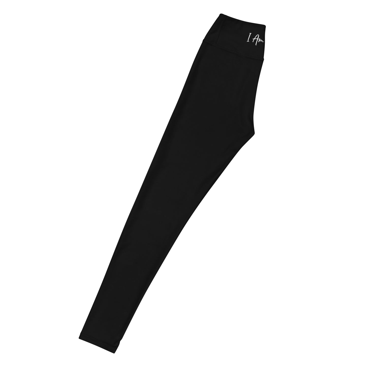 I AM WELL Women's Leggings Black w/ White Script on Back