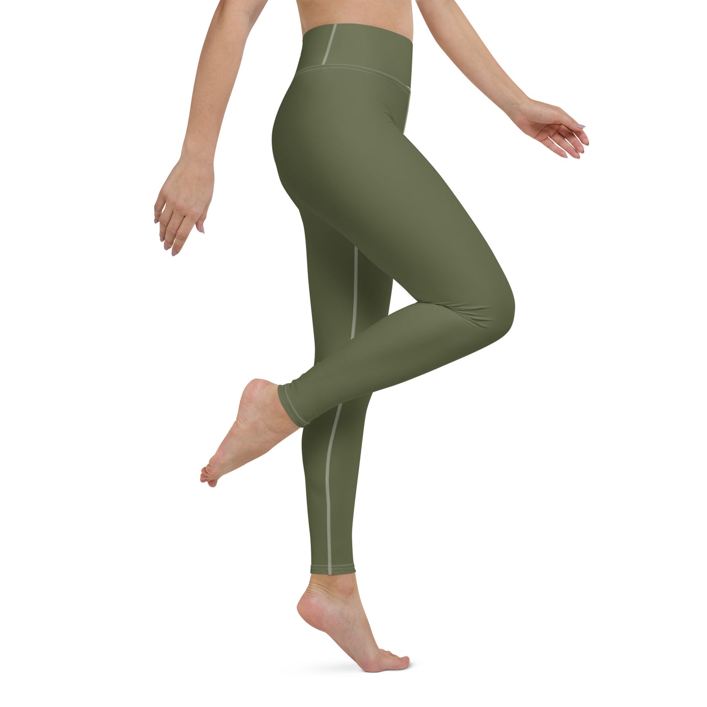 I AM WELL Women's Leggings Green w/ White Script on Back