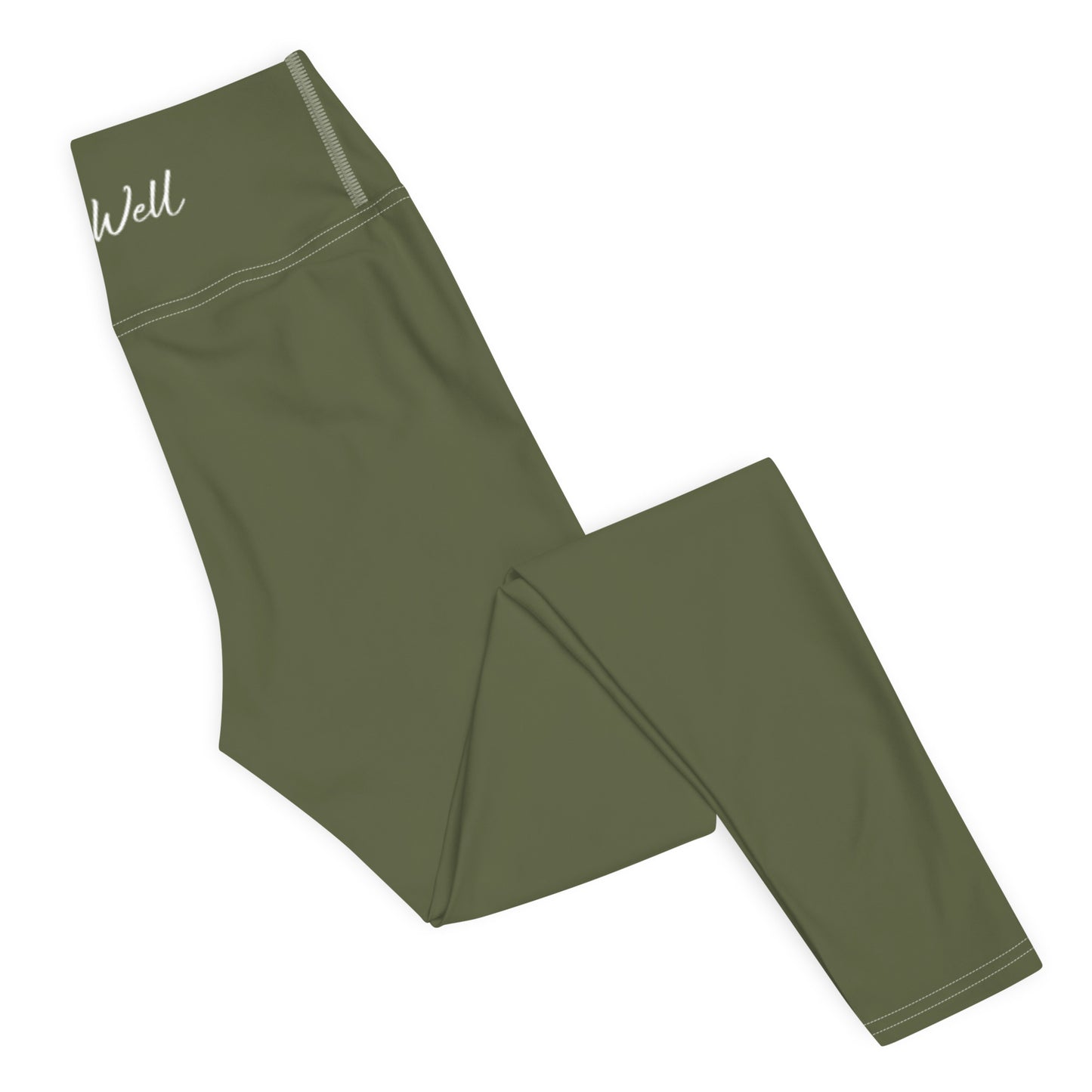 I AM WELL Women's Leggings Green w/ White Script on Back