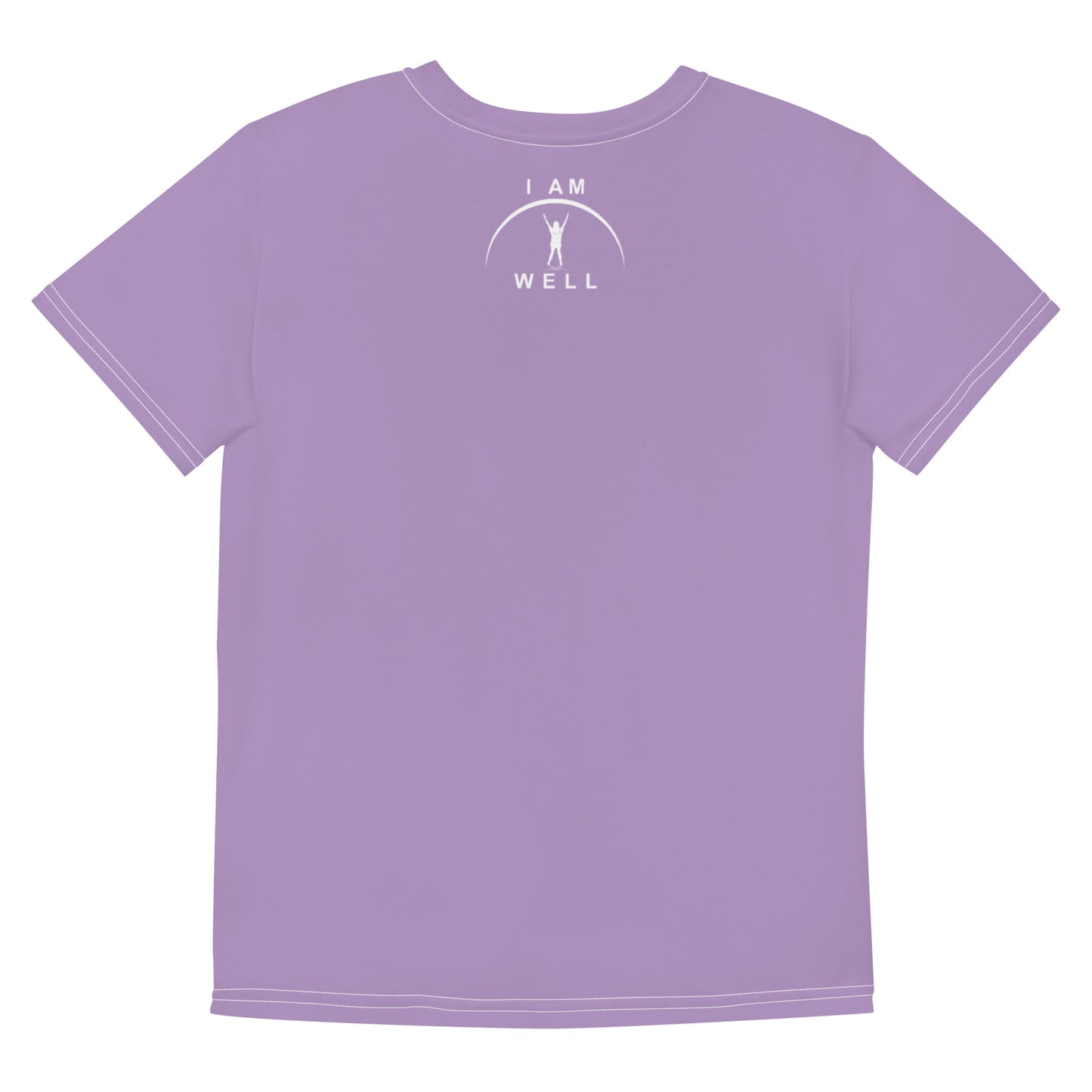 I AM WELL Young Ladies' Crew Neck T-Shirt Purple w/ White Logo