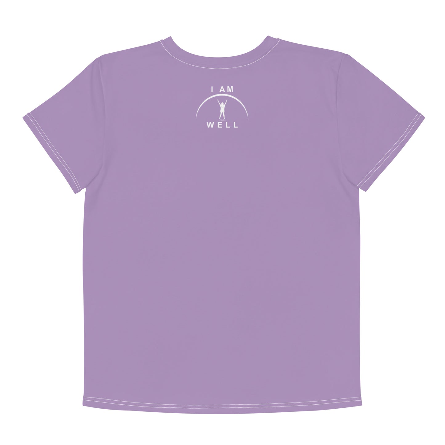 I AM WELL Young Ladies' Crew Neck T-Shirt Purple w/ White Logo