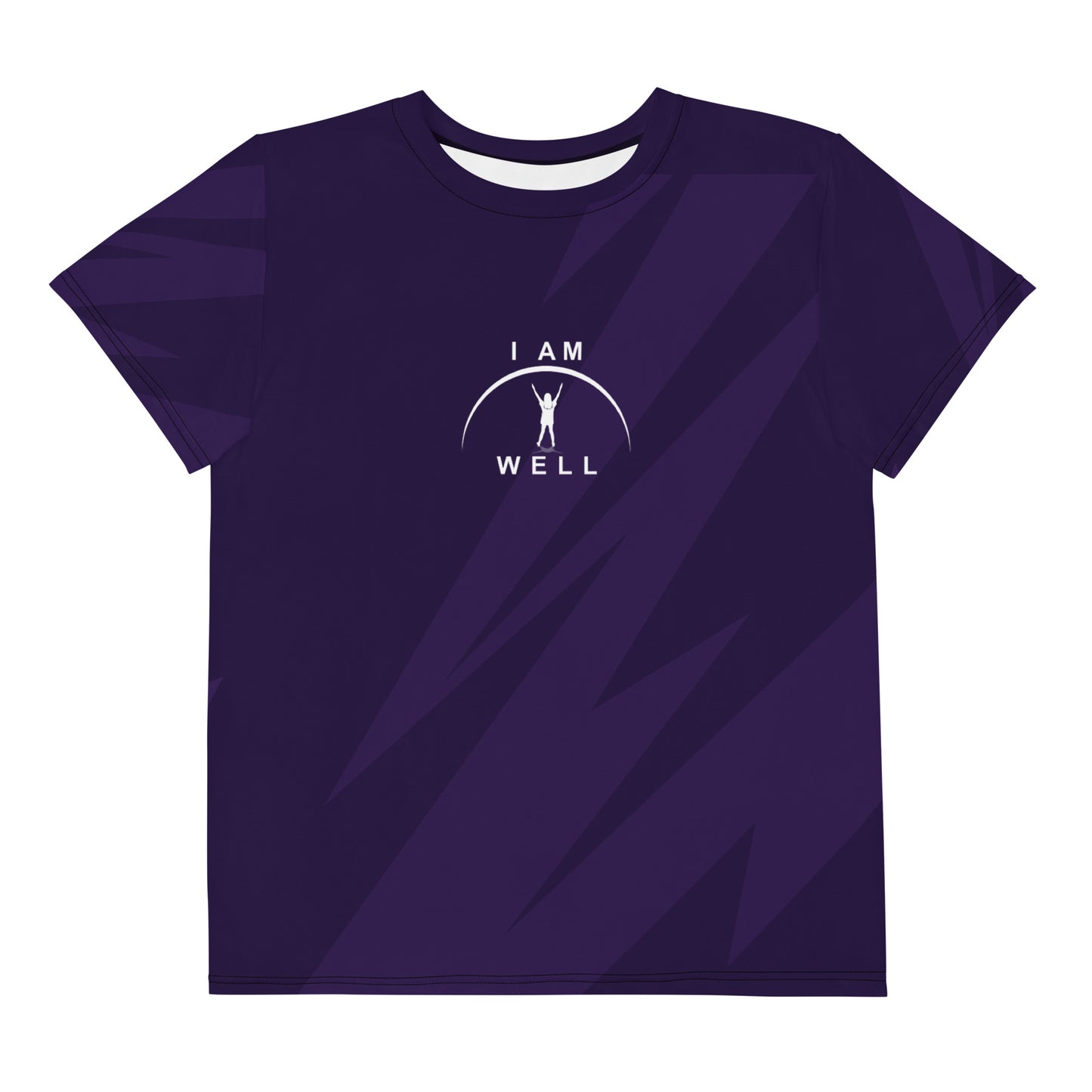 I AM WELL Young Ladies' Crew Neck T-Shirt Purple w/ White Logo