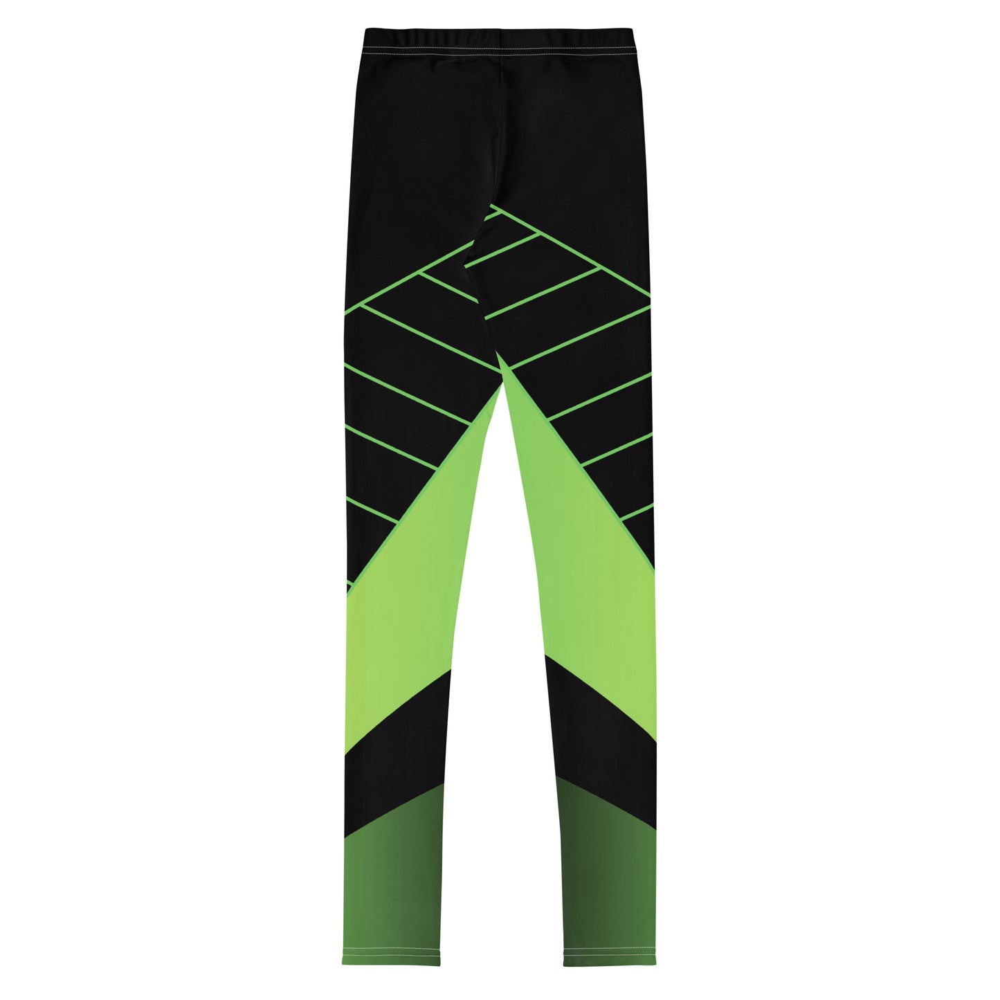 I AM WELL Young Men's Leggings Green and Black w/ White Logo