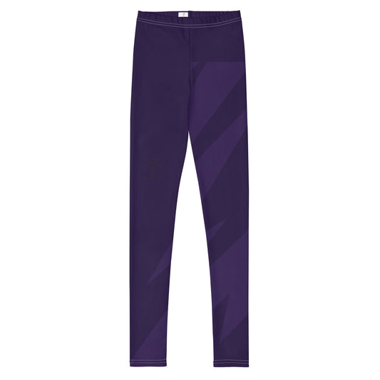 I AM WELL Young Ladies' Leggings Purple w/ Black Logo