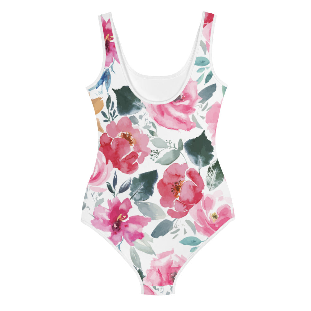 I AM WELL Young Ladies' One-Piece Swimsuit Floral