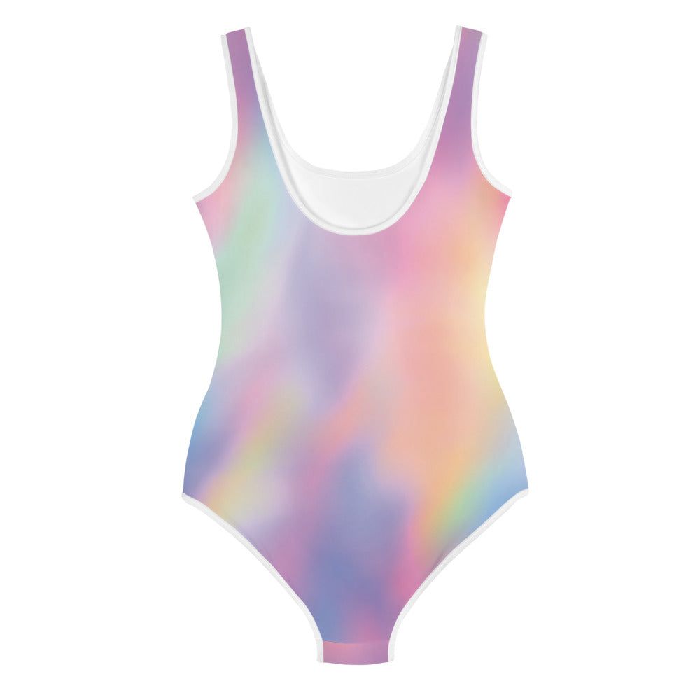 I AM WELL Young Ladies' One-Piece Swimsuit Watercolor