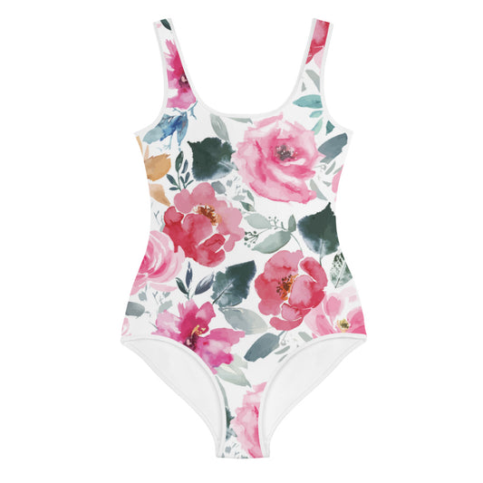 I AM WELL Young Ladies' One-Piece Swimsuit Floral