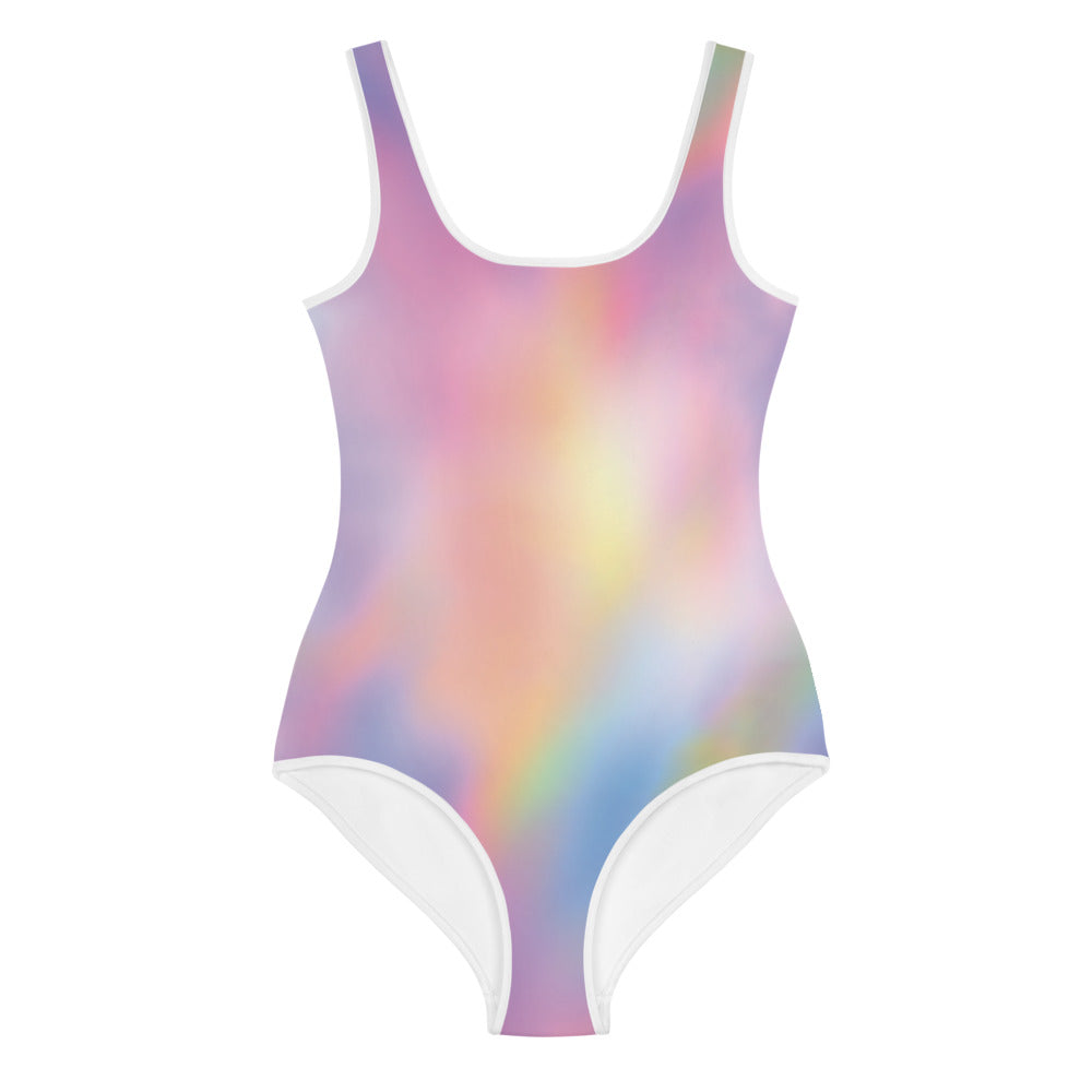 I AM WELL Young Ladies' One-Piece Swimsuit Watercolor